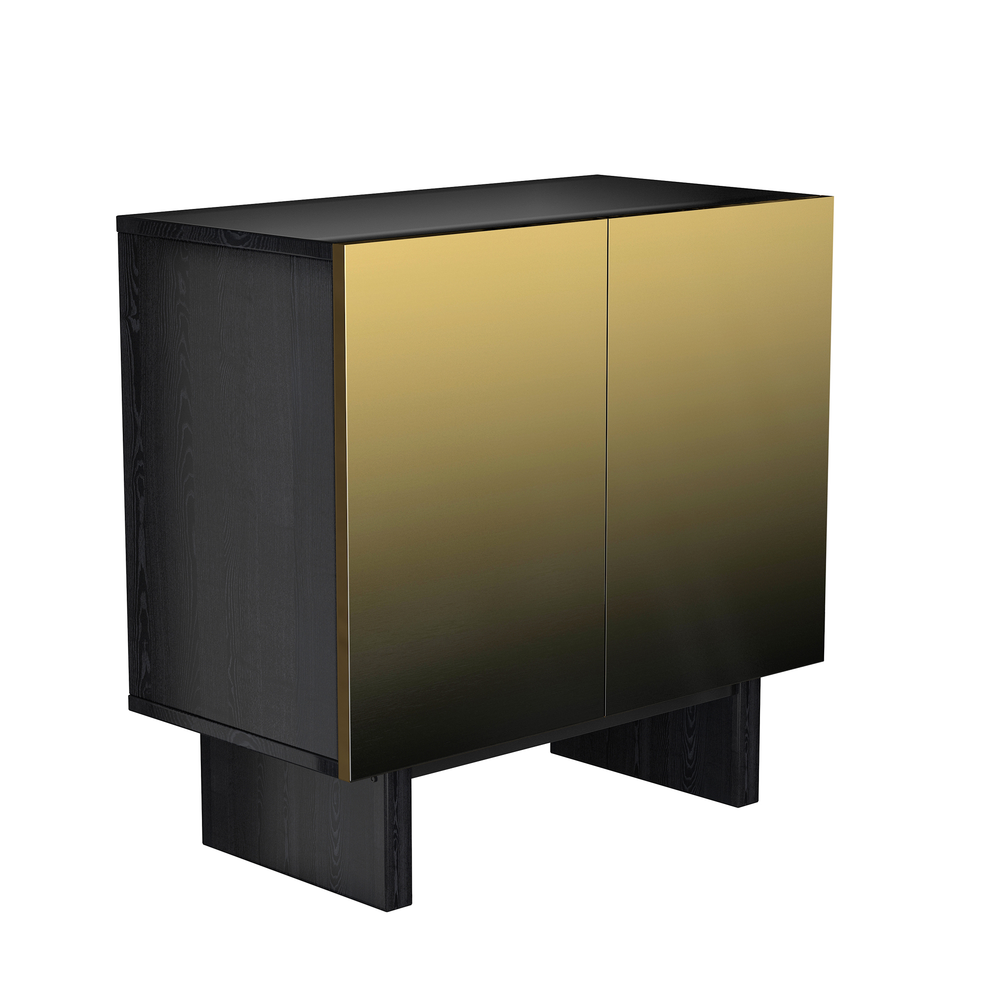 Antique Brown 2-Door/4-Door Wood Grain Accent Storage Cabinet For Living Room, Foyer and Kitchen-Dining Room