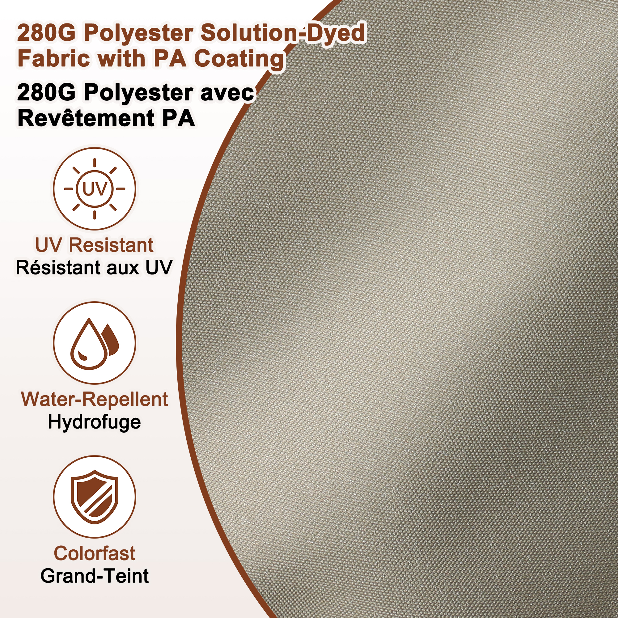 Square Aluminum Cantilever Patio Umbrella with 90° Tilt, LED & Bluetooth Mood Light, and Base Included