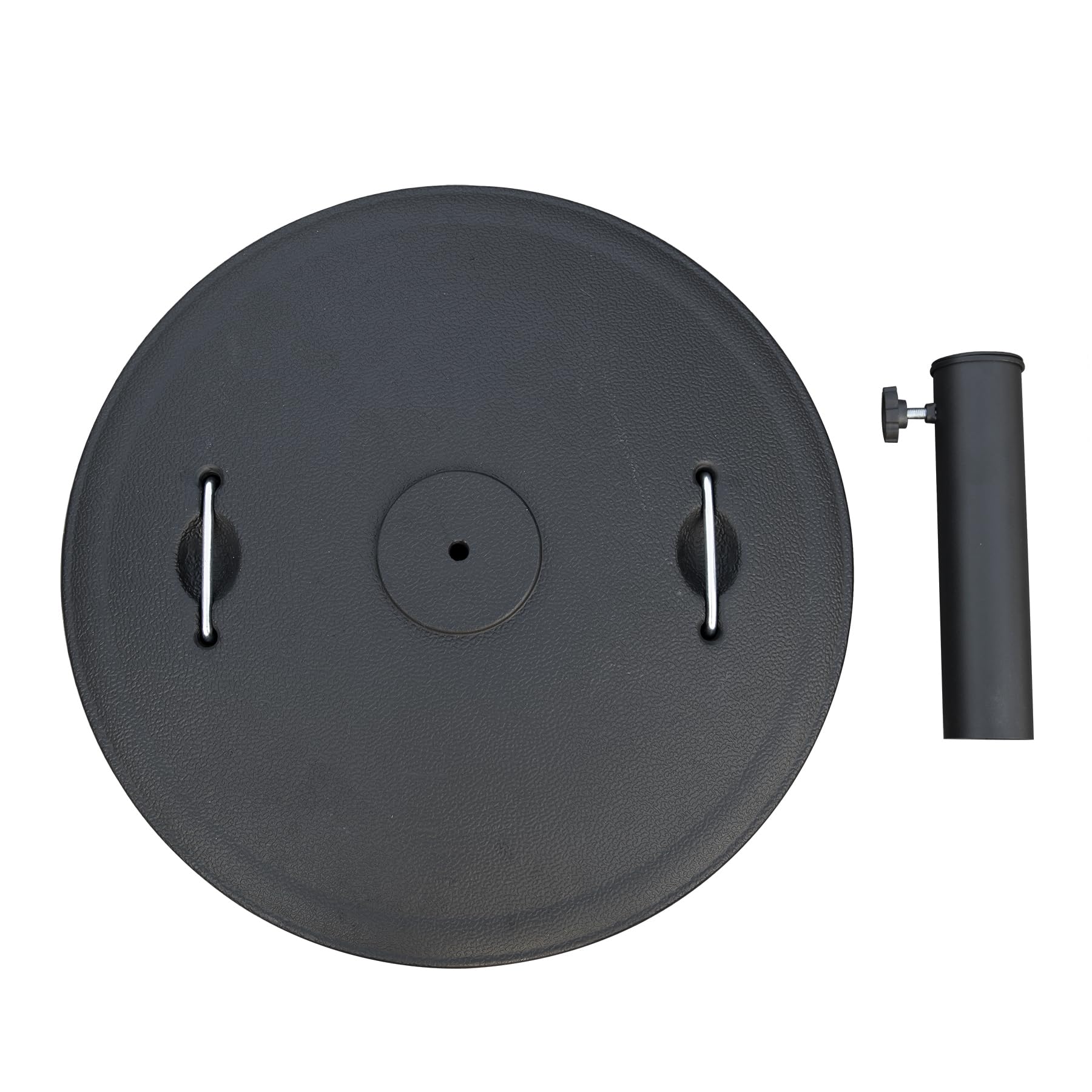 Patio Umbrella Base, Umbrella Stand Base with Adjustable Knob and 2 Durable Handles, Patio Table Umbrella Base for Outdoor 1.5''~1.9'' Market Umbrella Heavy Duty Umbrella Holder, Black