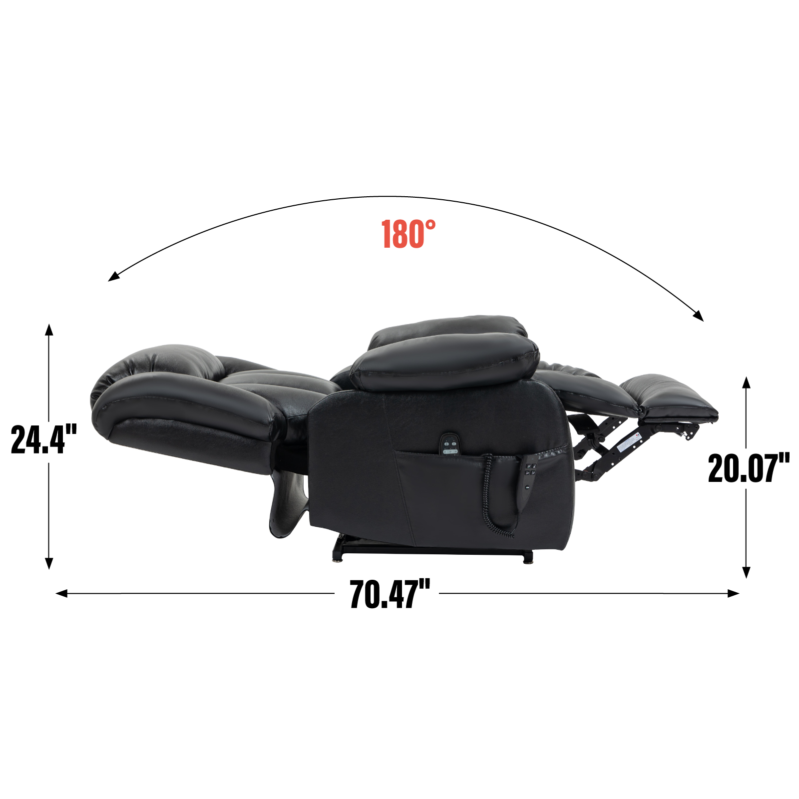 Dual Motor Infinite Position Up to 350 LBS Electric Medium size Brown/Gray/Black/Antique Brown Power Lift Recliner Chair with 8-Point Vibration Massage and Lumbar Heating