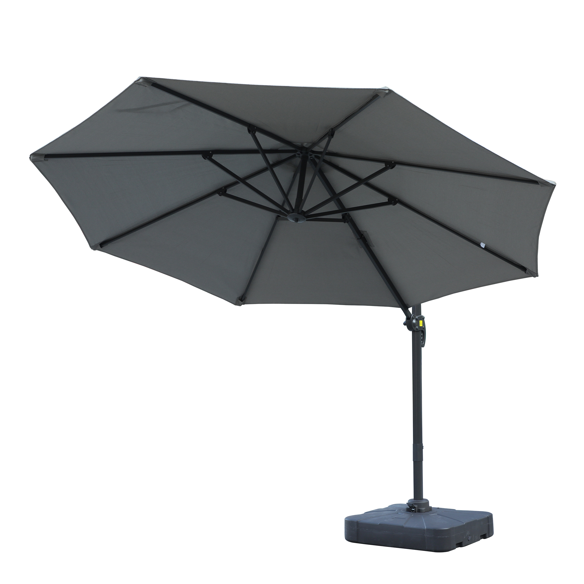 Mondawe 11 ft. Outdoor 360° Rotation Patio Cantilever Umbrella with Base for Garden Balcony-Mondawe