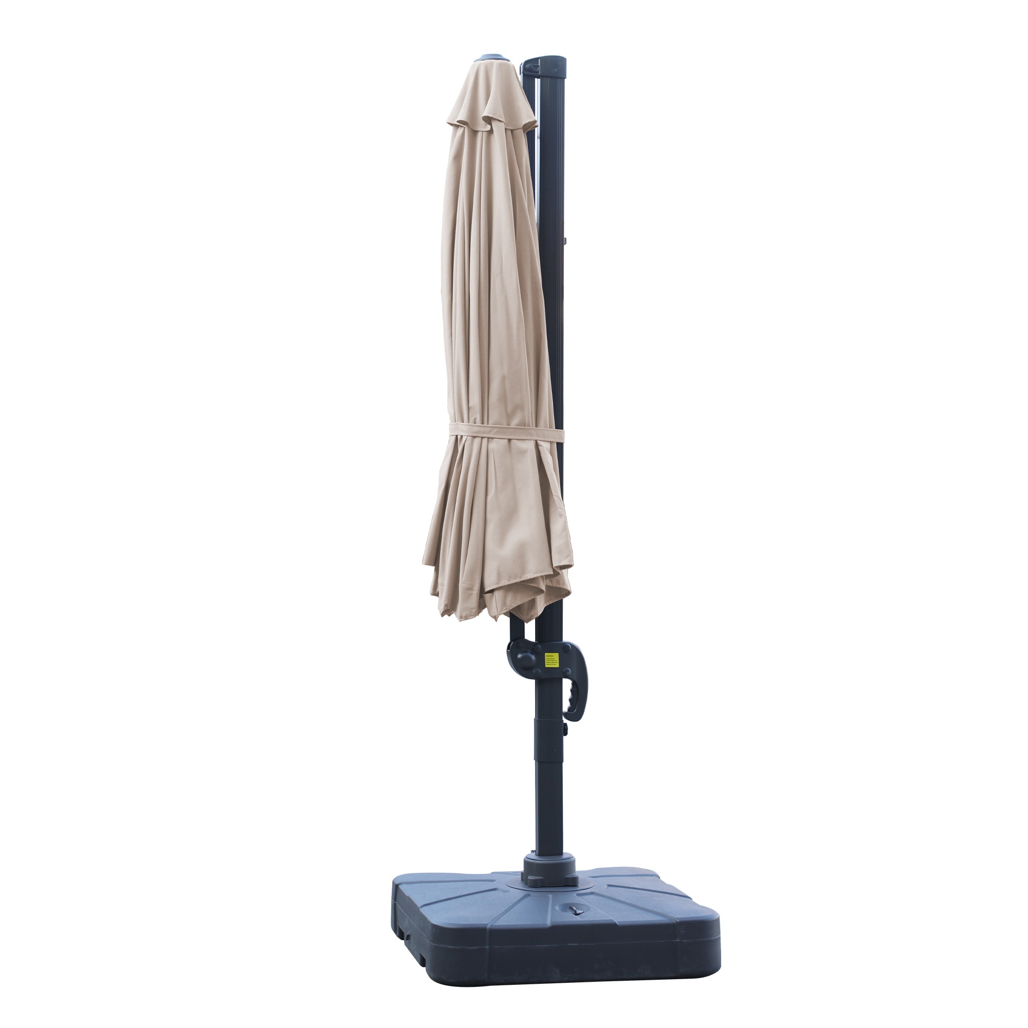 Mondawe 11 ft. Outdoor 360° Rotation Patio Cantilever Umbrella with Base for Garden Balcony-Mondawe