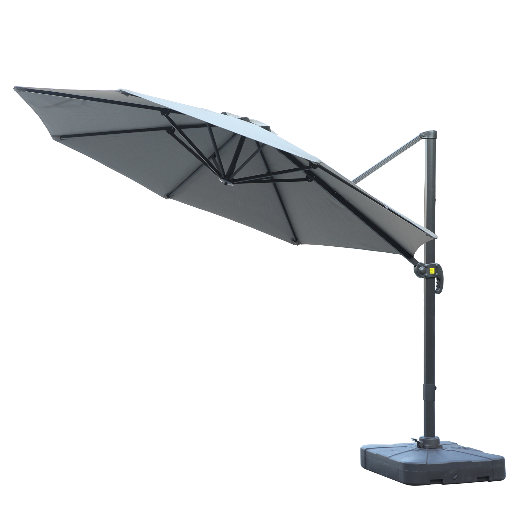 Mondawe 11 ft. Outdoor 360° Rotation Patio Cantilever Umbrella with Base for Garden Balcony-Mondawe