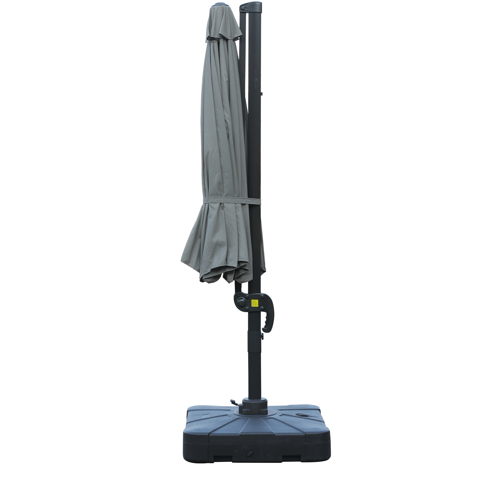 Mondawe 11 ft. Outdoor 360° Rotation Patio Cantilever Umbrella with Base for Garden Balcony-Mondawe