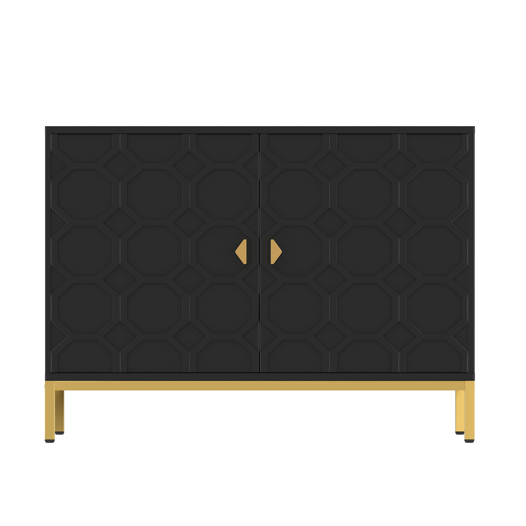 Clihome Freestanding 2-Door Storage Accent Cabinet Black/Blue/Gray/White