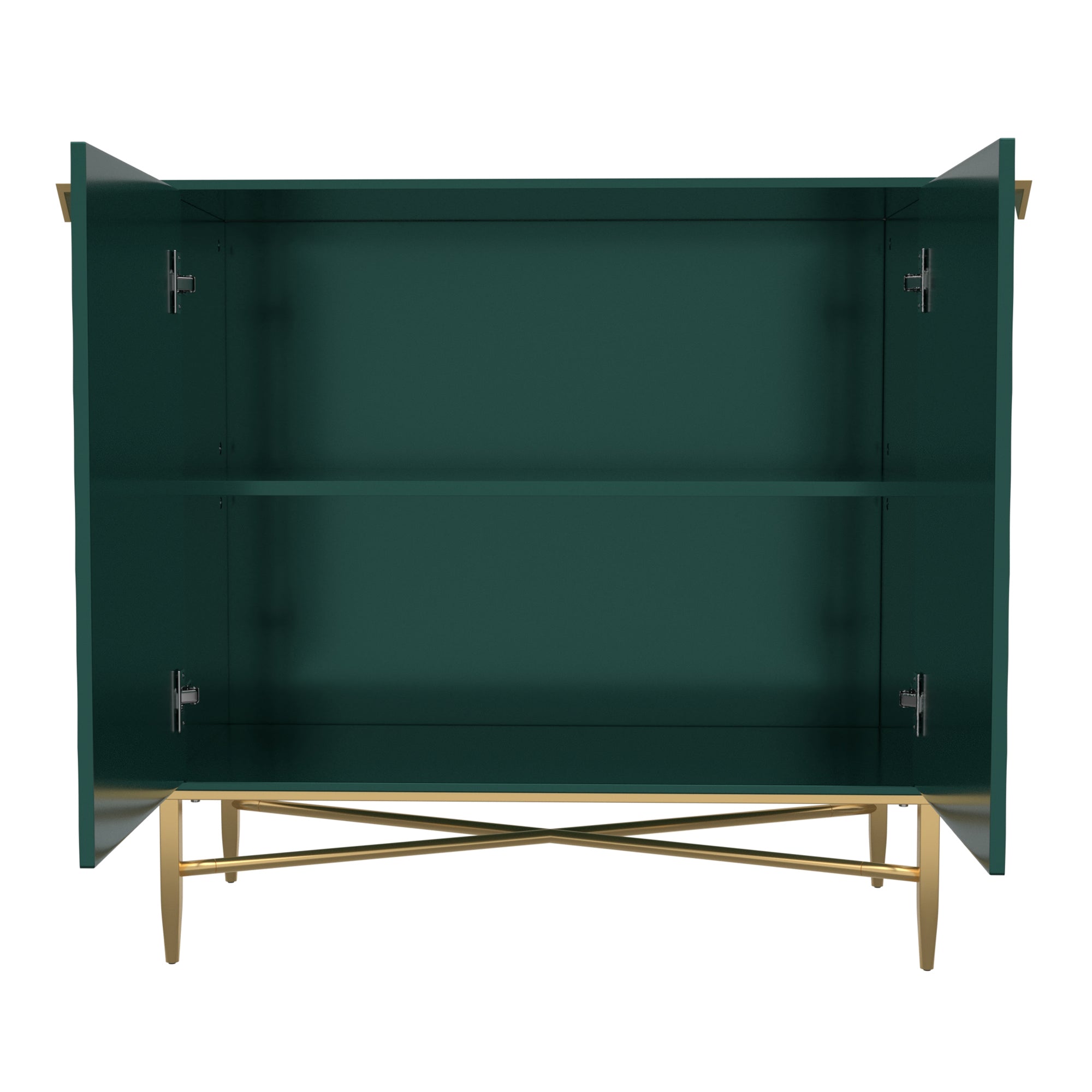 Boyel Living 32.8 in. H 2 Door White Locker Accent Storage Cabinet