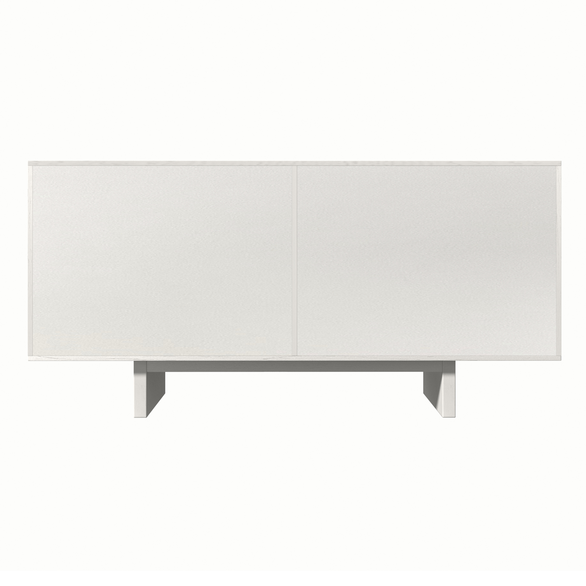 White/Brown 4-Door Accent Storage Cabinet For Living Room, Foyer and Kitchen-Dining Room