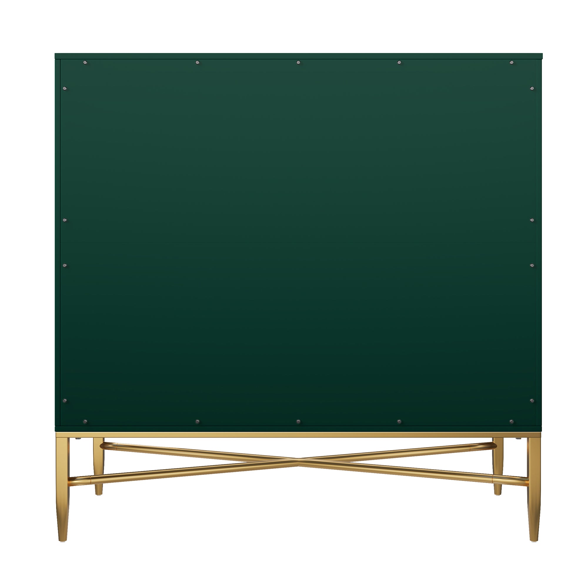 32.8 in. H 2 Door White Locker Accent Storage Cabinet with X-Shaped Hardware Stand