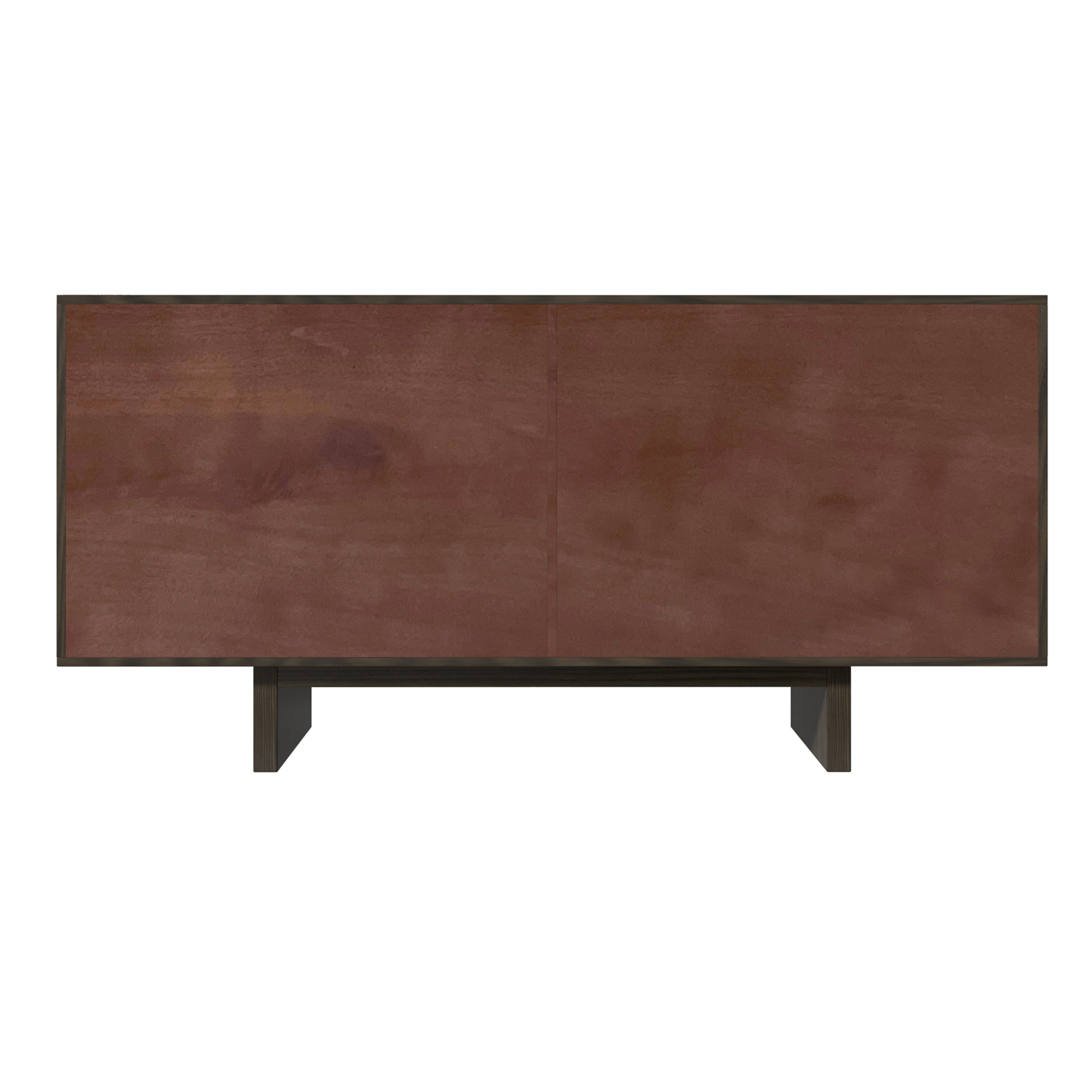 White/Brown MDF 4-Door 63 in. Wood Modern Grain Buffet Sideboard For Living Room, Foyer and Kitchen-Dining Room