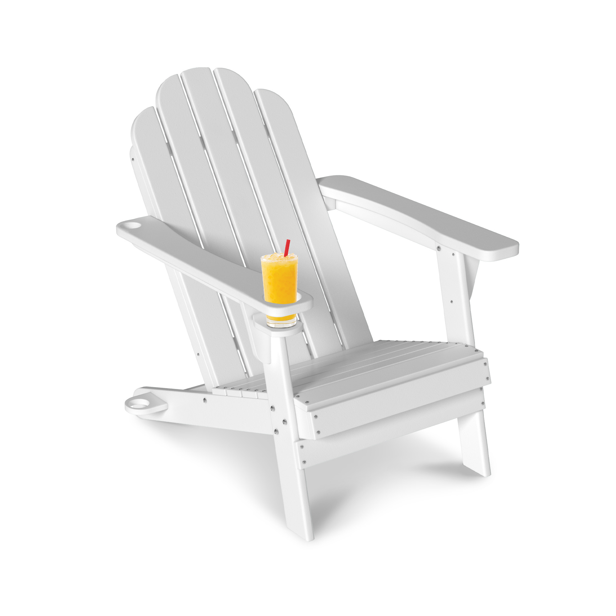 5-Piece HDPE Adirondack Chairs Conversation Set with Outdoor Fire Pit Table