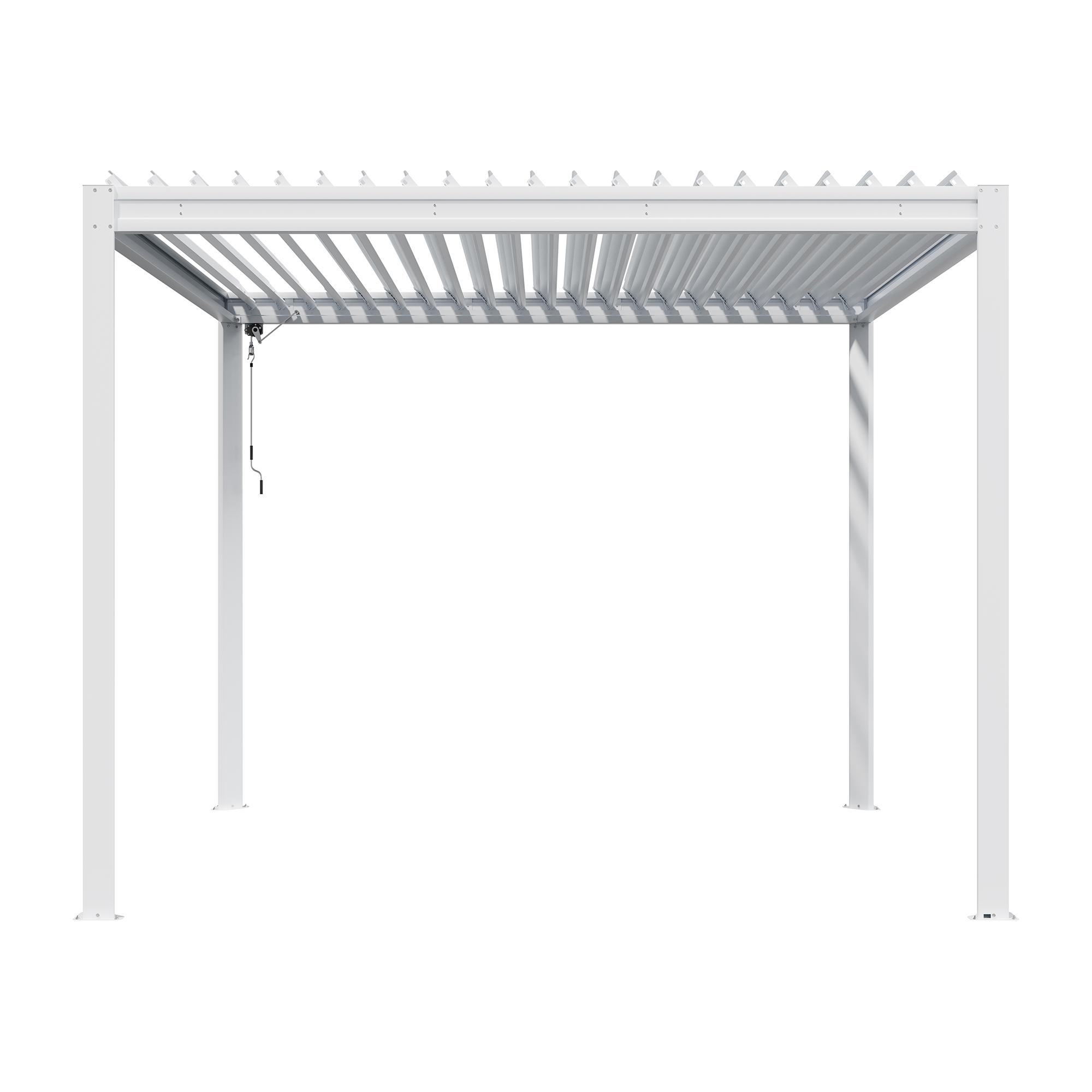 Louvered Pergola 10X10FT, Wood Grain Aluminum Pergola with Adjustable Roof, Wood Looking Aluminum Frame, Efficient Drainage System, Outdoor Pergola for Patio, Deck, Garden