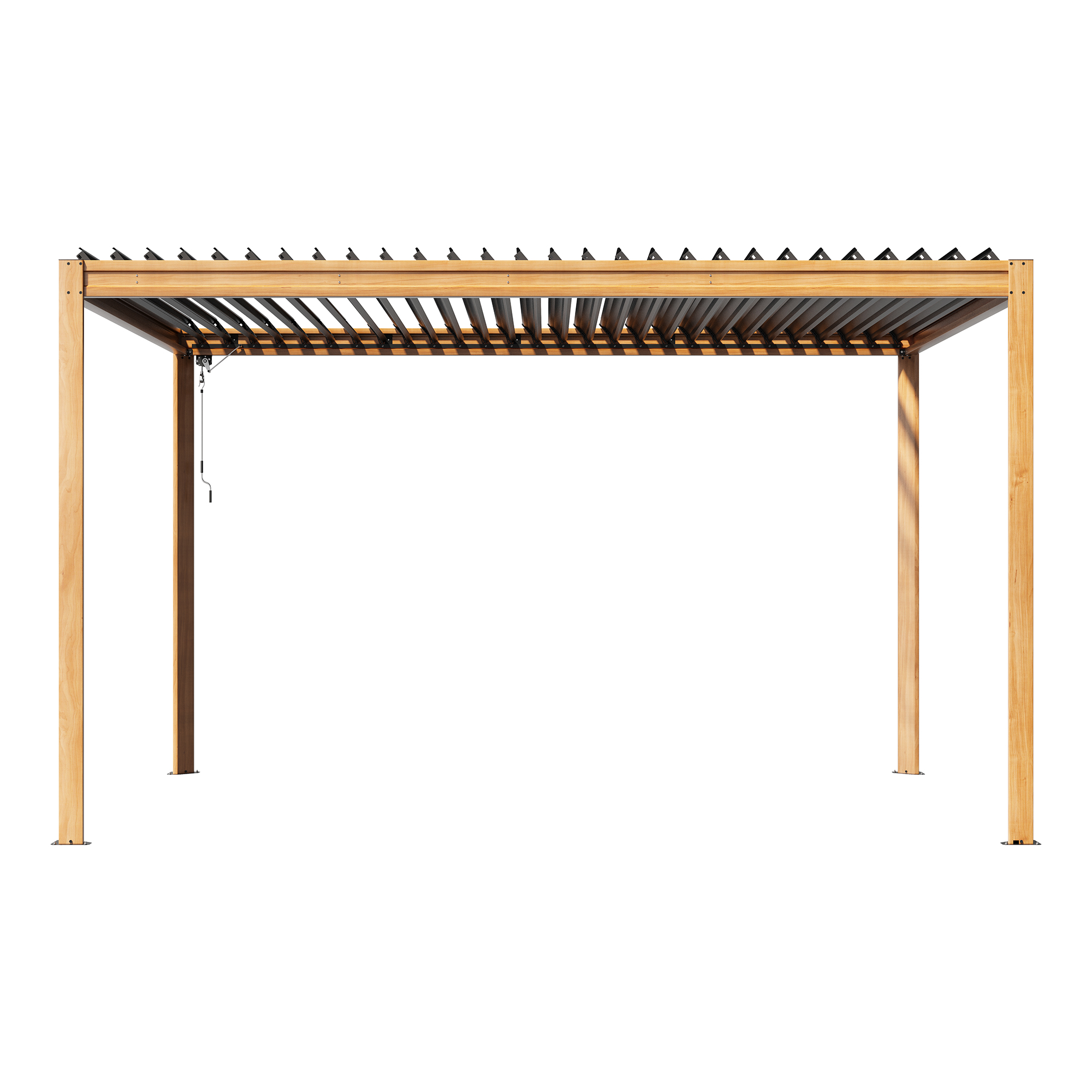 Louvered Pergola 10X13FT, Aluminum Pergola with Adjustable Roof, Aluminum Frame, Efficient Drainage System, Outdoor Pergola for Patio, Deck, Garden