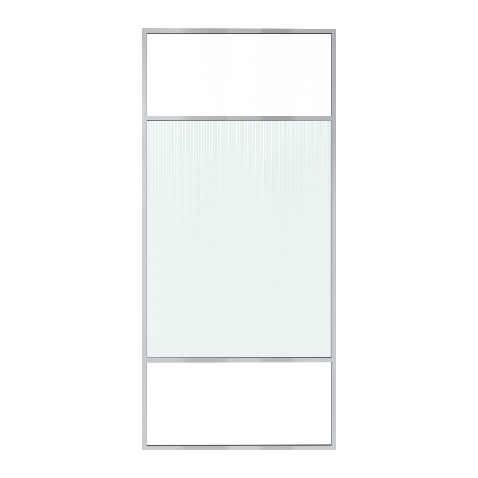 34"x74" Glass Shower Spliced Screen Panel with 304 Stainless Steel Hardware