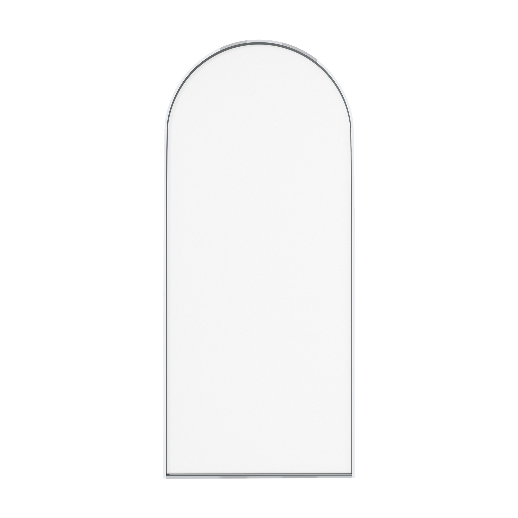 34"x78" Tempered Glass Shower Screen with Integrated Curved Frame