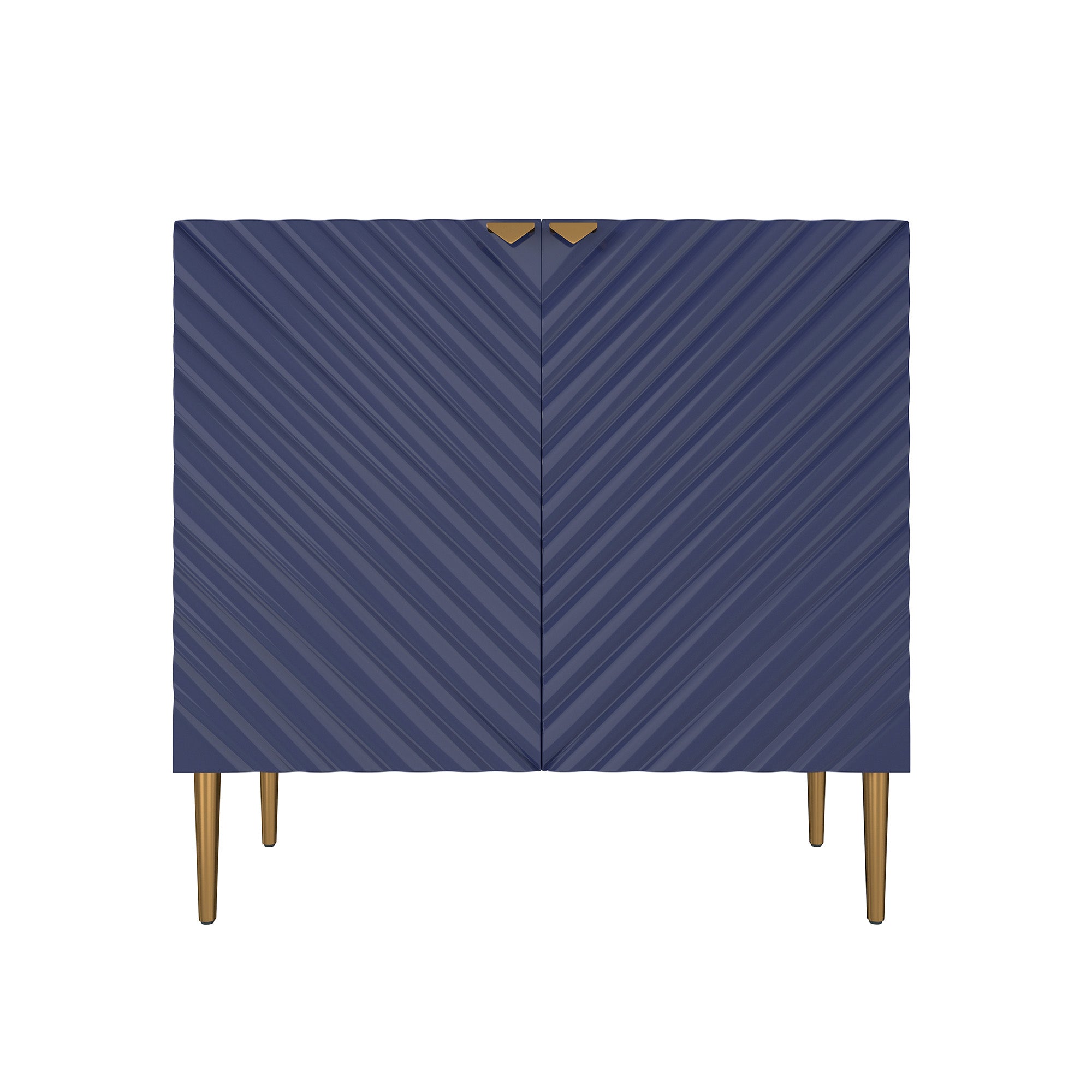 Boyel Living 2-Door White Locker Accent Storage Cabinet with Tapered Support Legs