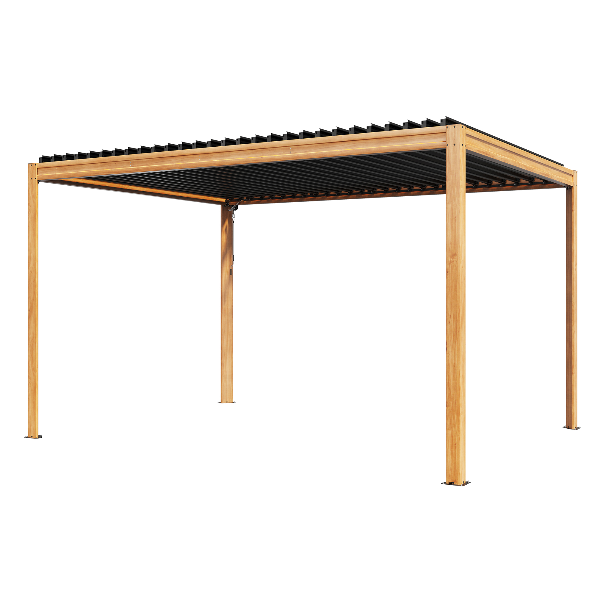 Louvered Pergola 10X13FT, Aluminum Pergola with Adjustable Roof, Aluminum Frame, Efficient Drainage System, Outdoor Pergola for Patio, Deck, Garden