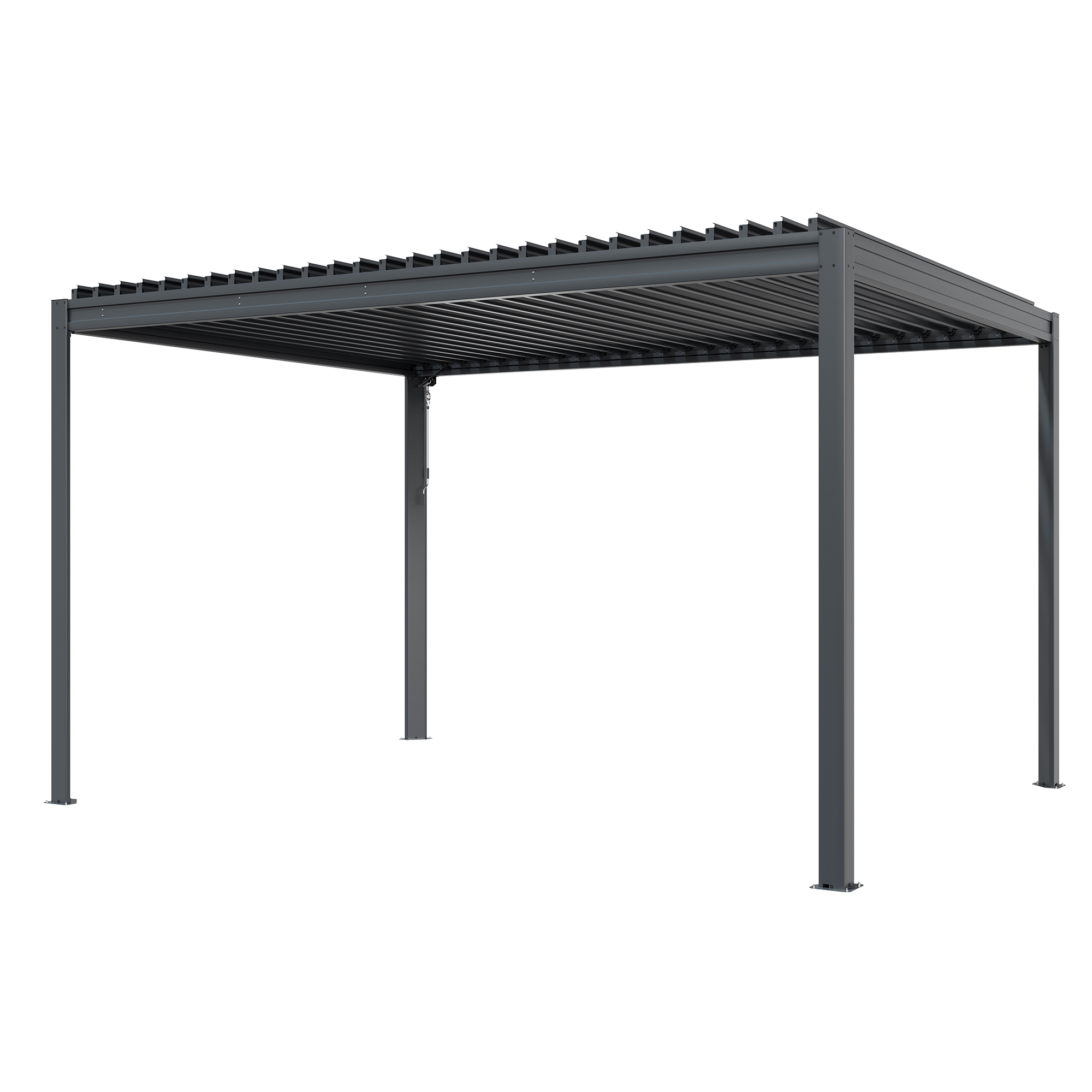 Louvered Pergola 10X13FT, Aluminum Pergola with Adjustable Roof, Aluminum Frame, Efficient Drainage System, Outdoor Pergola for Patio, Deck, Garden