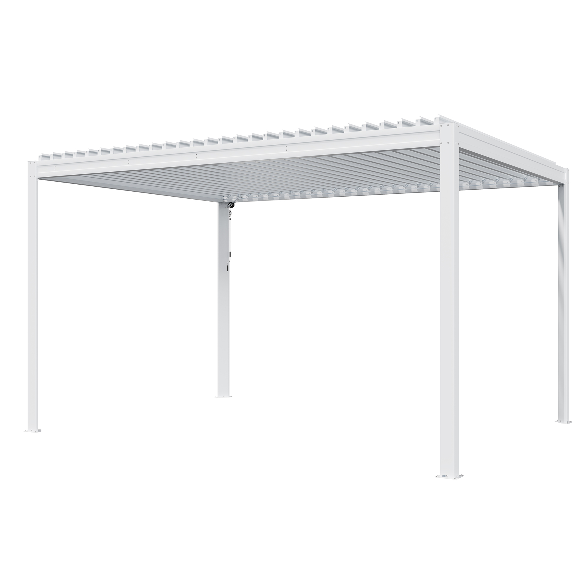 Louvered Pergola 10X13FT, Aluminum Pergola with Adjustable Roof, Aluminum Frame, Efficient Drainage System, Outdoor Pergola for Patio, Deck, Garden