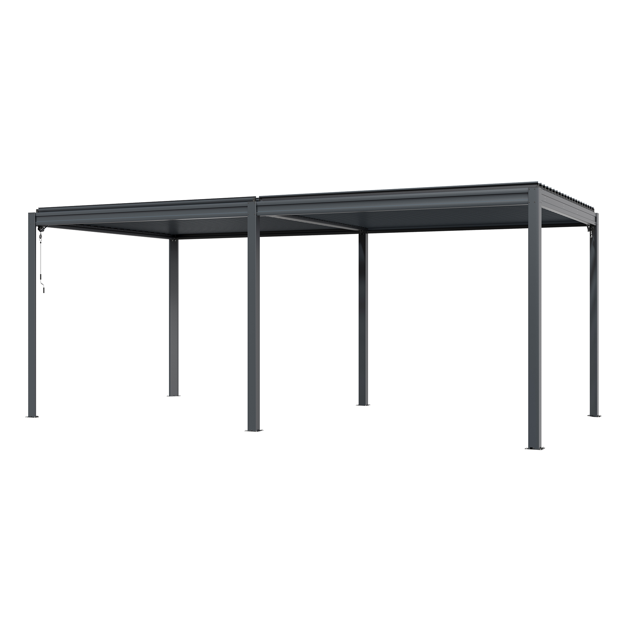 Louvered Pergola 10X20FT, Wood Grain Aluminum Pergola with Adjustable Roof, Wood Looking Aluminum Frame, Efficient Drainage System, Outdoor Pergola for Patio, Deck, Garden