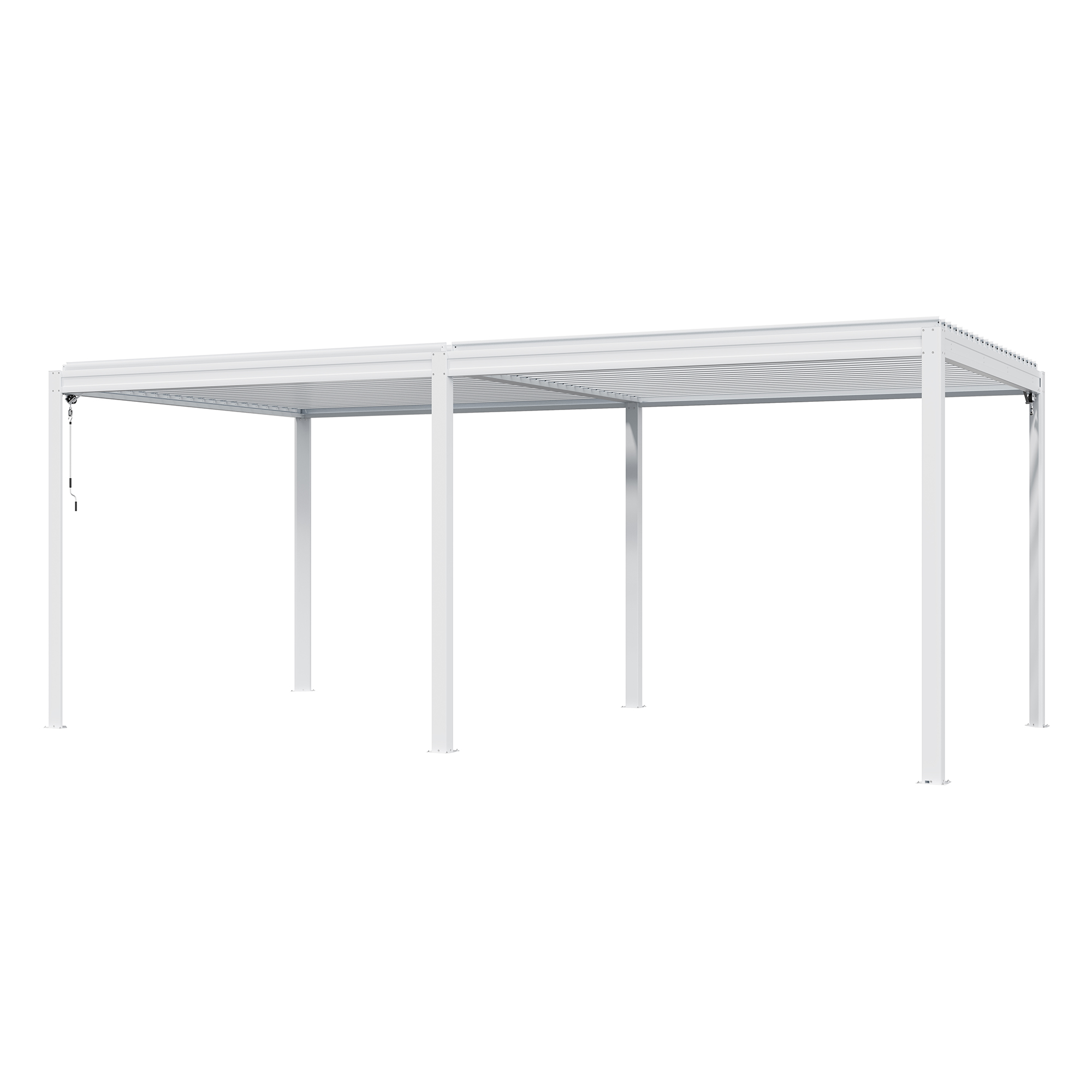 Louvered Pergola 10X20FT, Wood Grain Aluminum Pergola with Adjustable Roof, Wood Looking Aluminum Frame, Efficient Drainage System, Outdoor Pergola for Patio, Deck, Garden