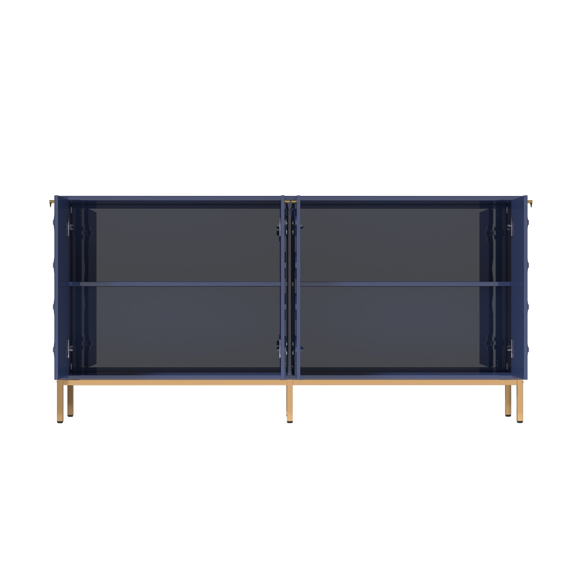 4 Door White Locker Accent Cabinet