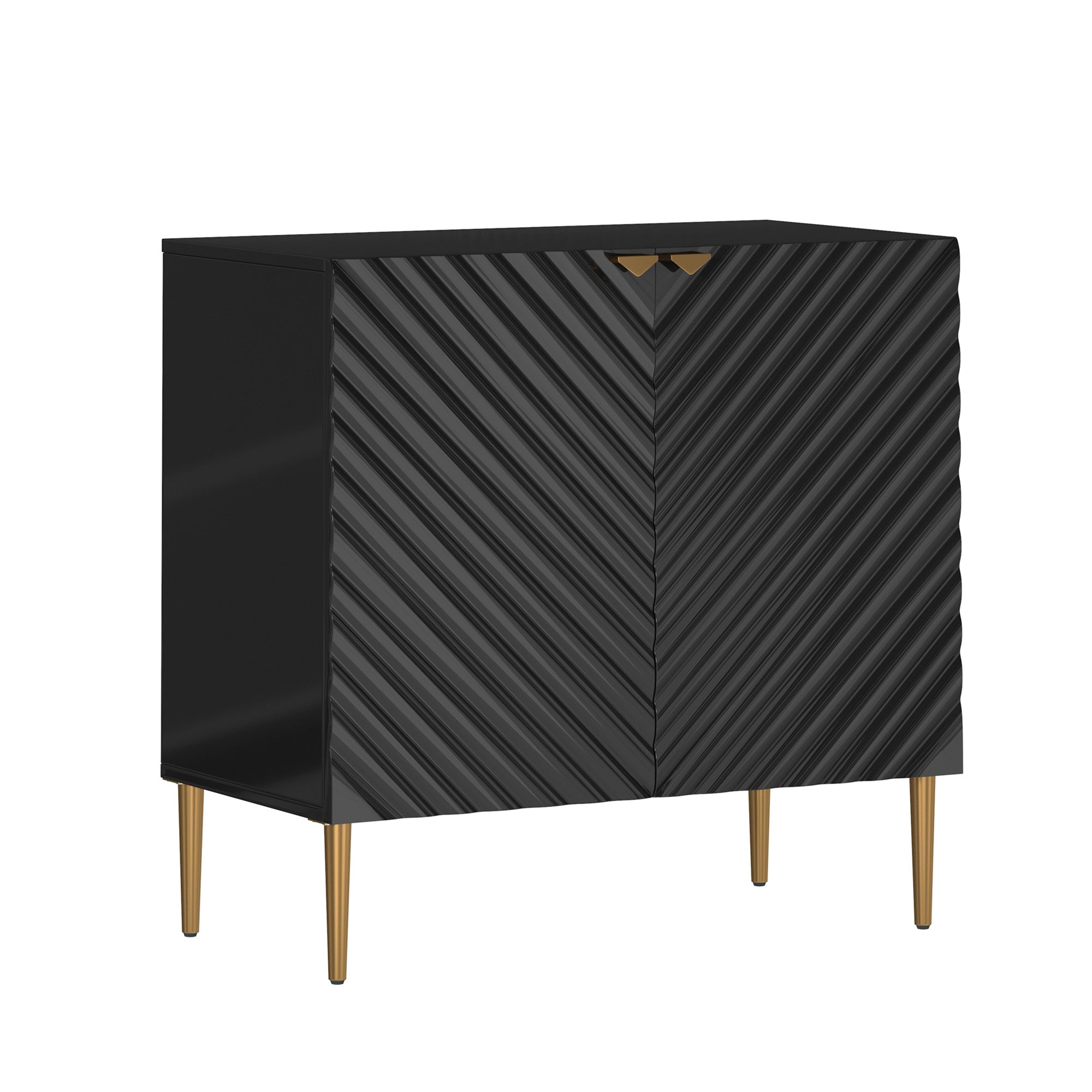 Boyel Living 2-Door White Locker Accent Storage Cabinet with Tapered Support Legs