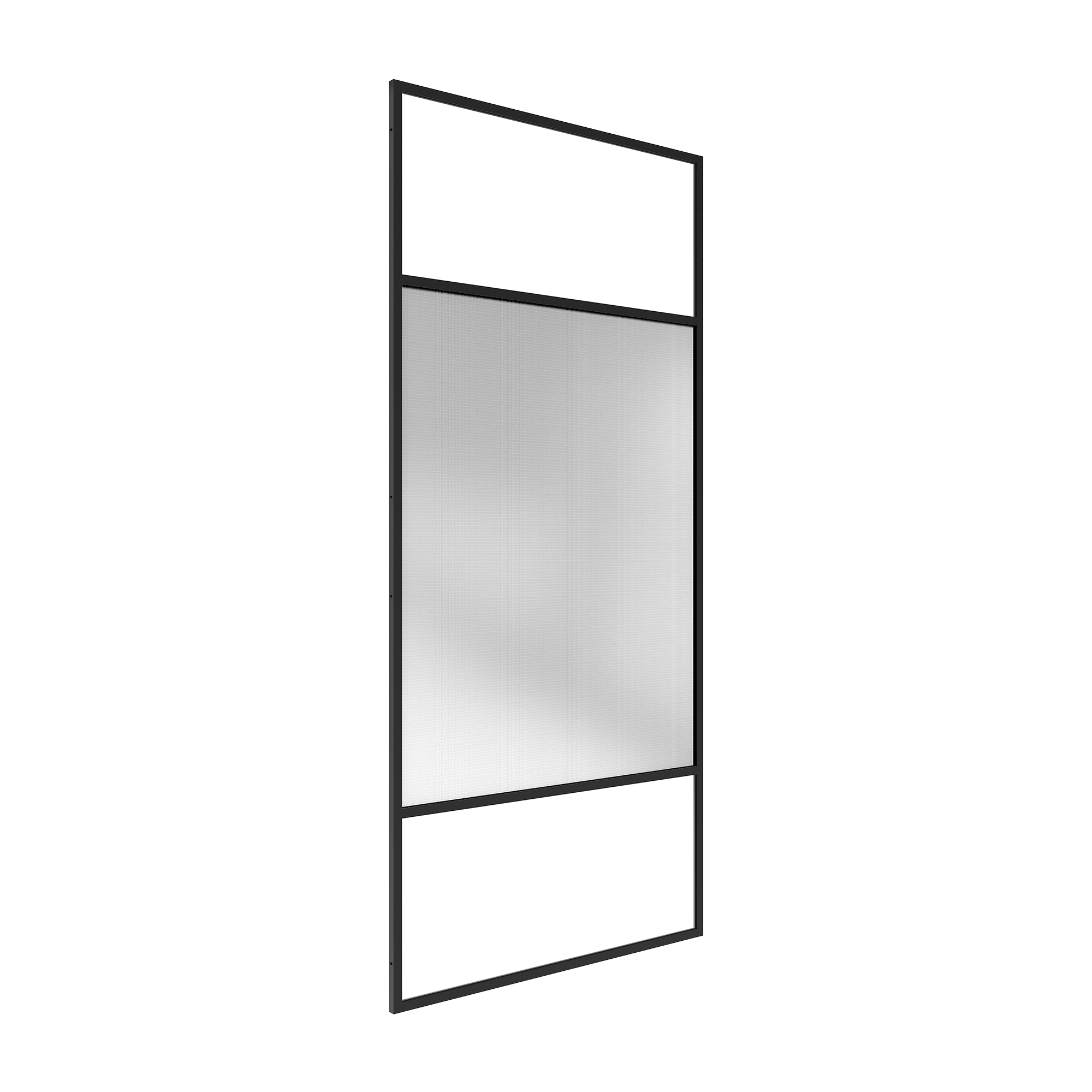 34"x74" Glass Shower Spliced Screen Panel with 304 Stainless Steel Hardware