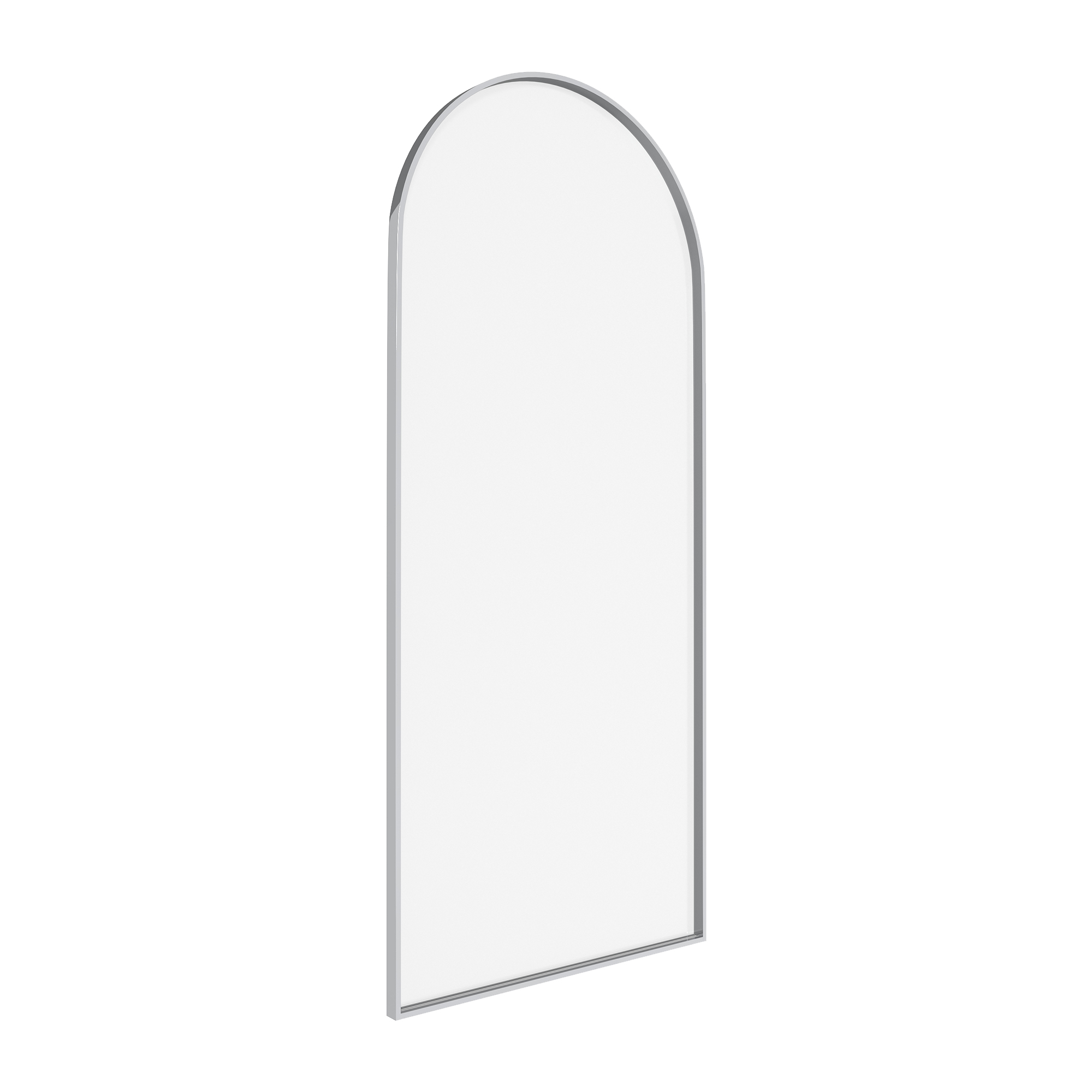 34"x78" Tempered Glass Shower Screen with Integrated Curved Frame