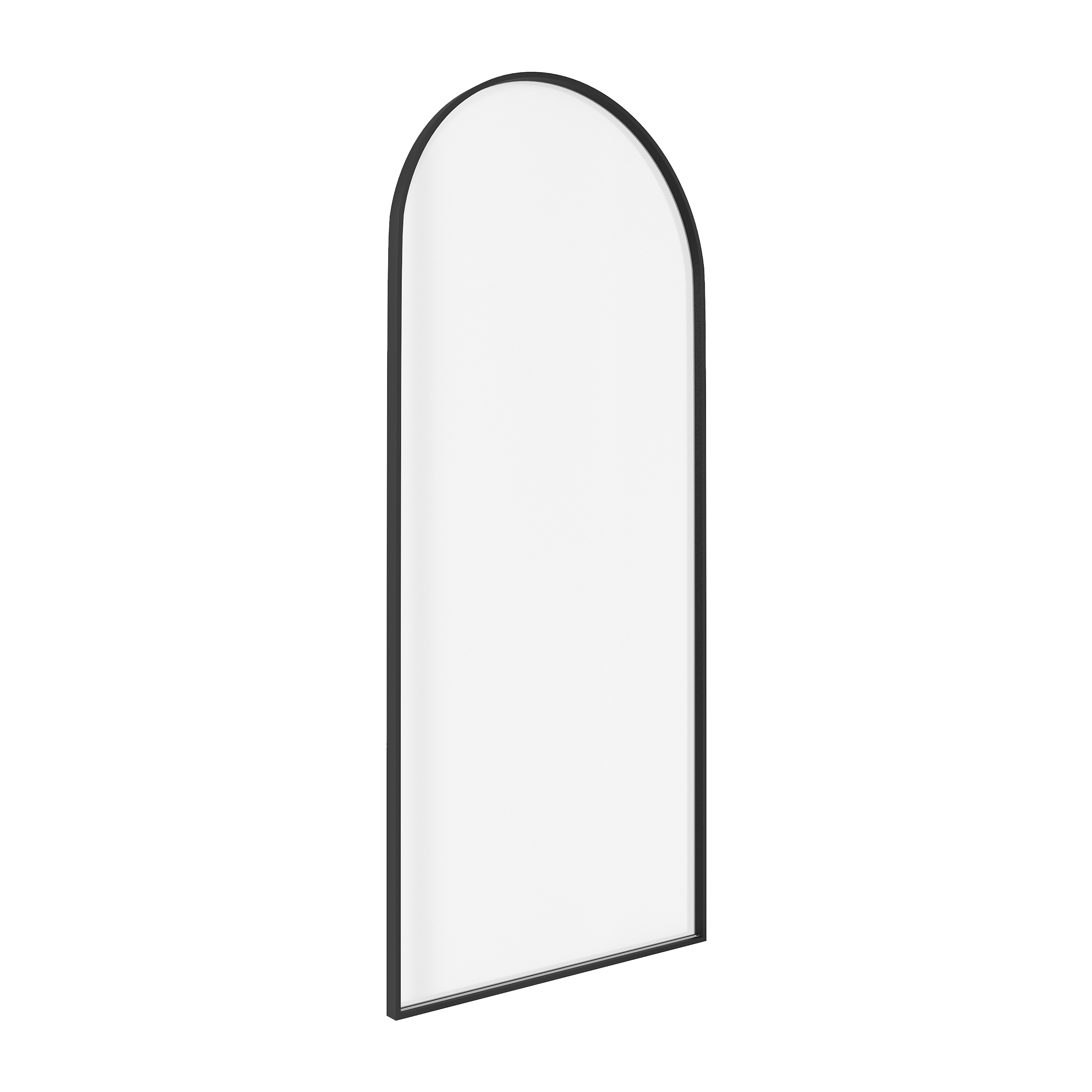 34"x78" Tempered Glass Shower Screen with Integrated Curved Frame