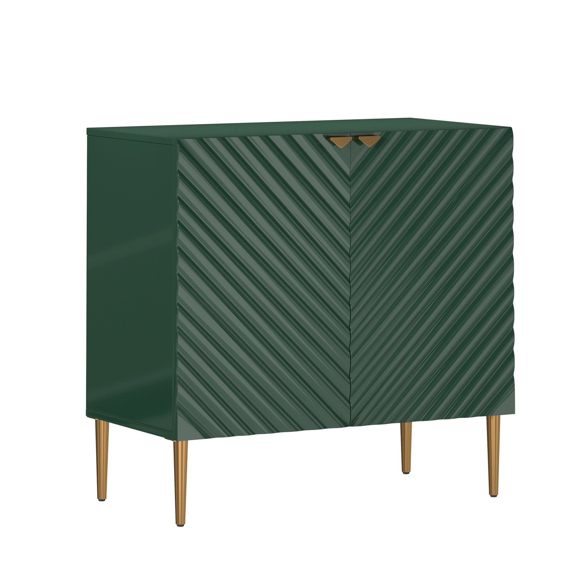 Boyel Living 2-Door White Locker Accent Storage Cabinet with Tapered Support Legs