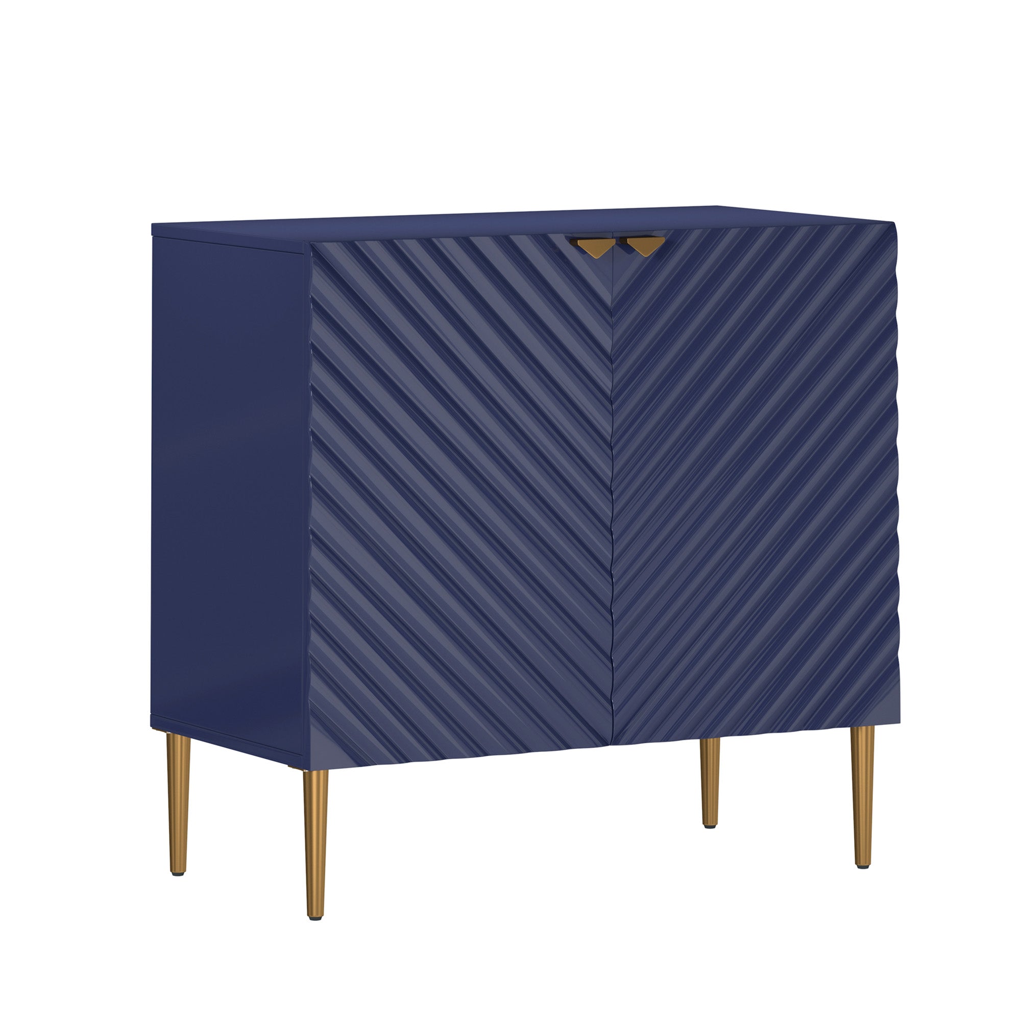 Boyel Living 2-Door White Locker Accent Storage Cabinet with Tapered Support Legs