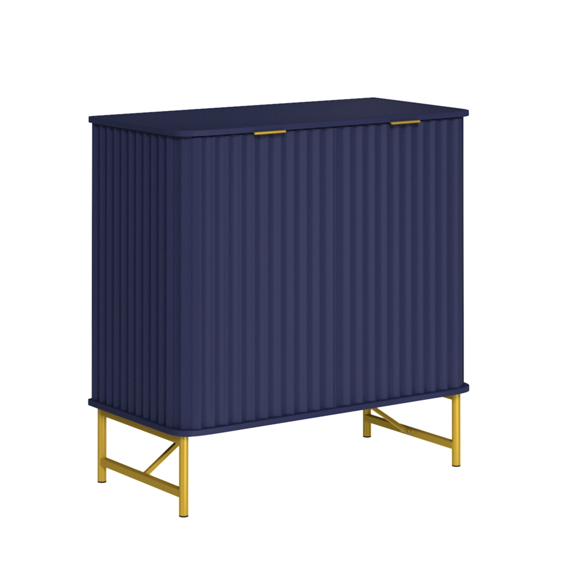 Sideboard Buffet Storage Cabinet with 2 Doors，32 Inch Monden Free-Standing Accent Cabinet with Gold Legs for Hallway, Living Room