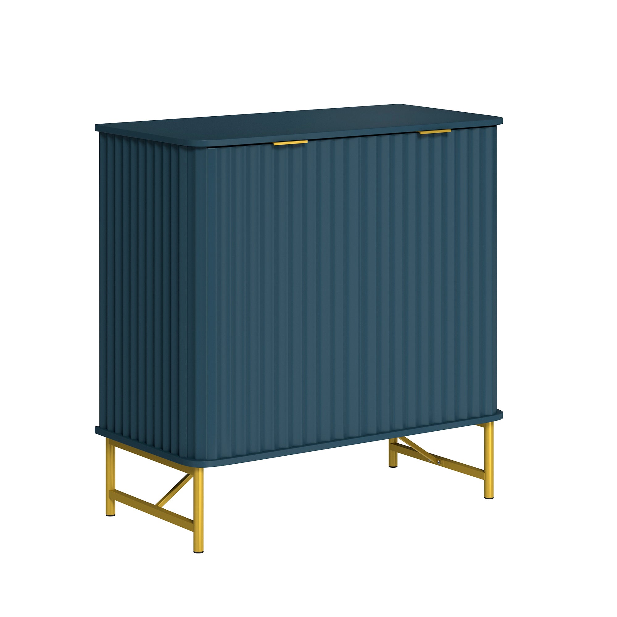 Sideboard Buffet Storage Cabinet with 2 Doors，32 Inch Monden Free-Standing Accent Cabinet with Gold Legs for Hallway, Living Room