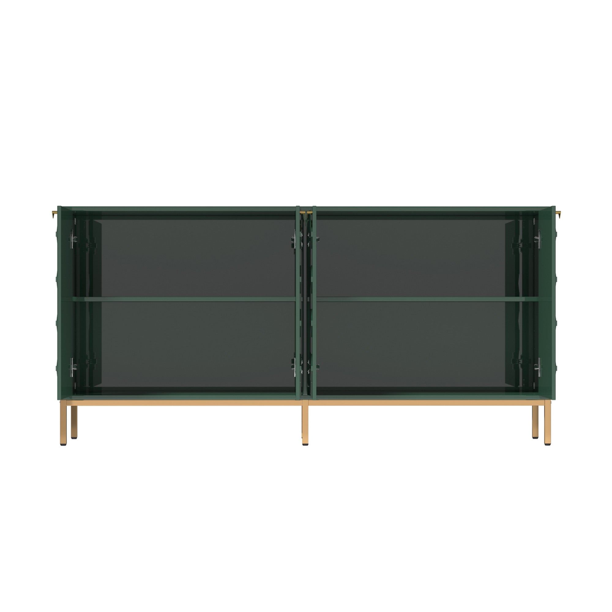 4 Door White Locker Accent Cabinet