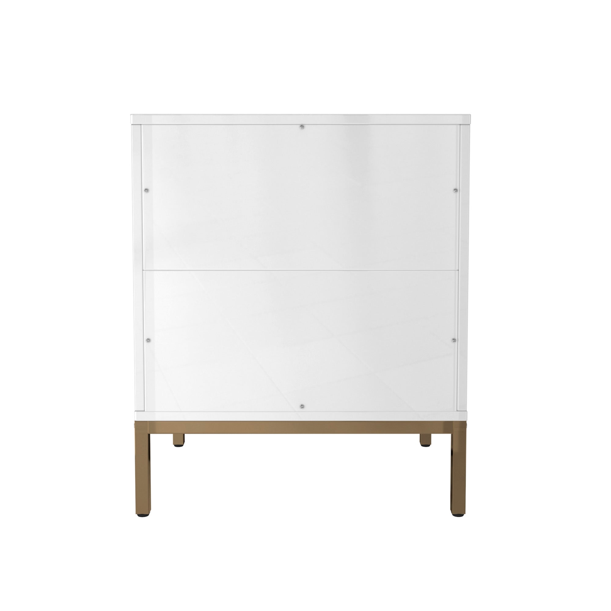Boyel Living Honeycomb Wooden 2-Drawer Side Table in White