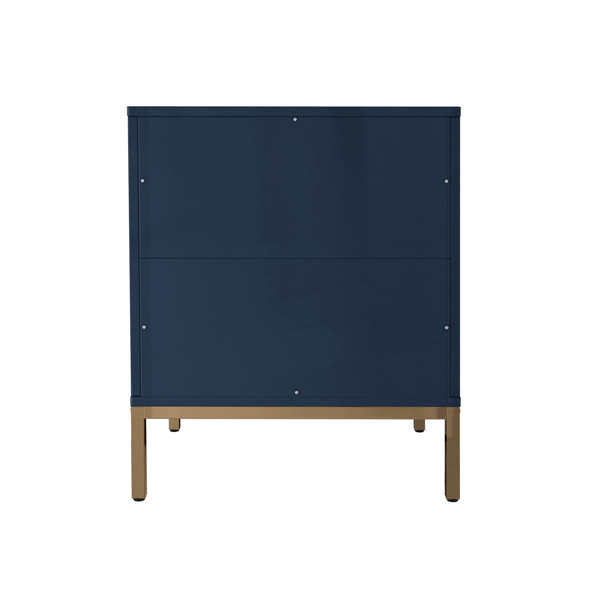 Boyel Living Honeycomb Wooden 2-Drawer Side Table in White