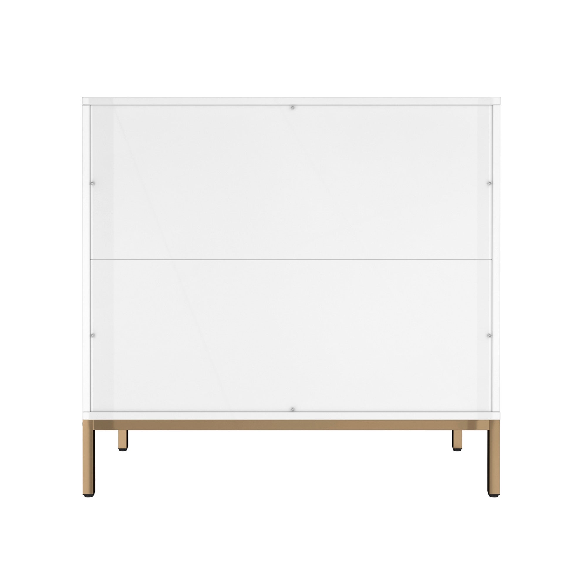 Boyel Living Honeycomb Wooden 3-Drawer Storage Cabinet Table in White