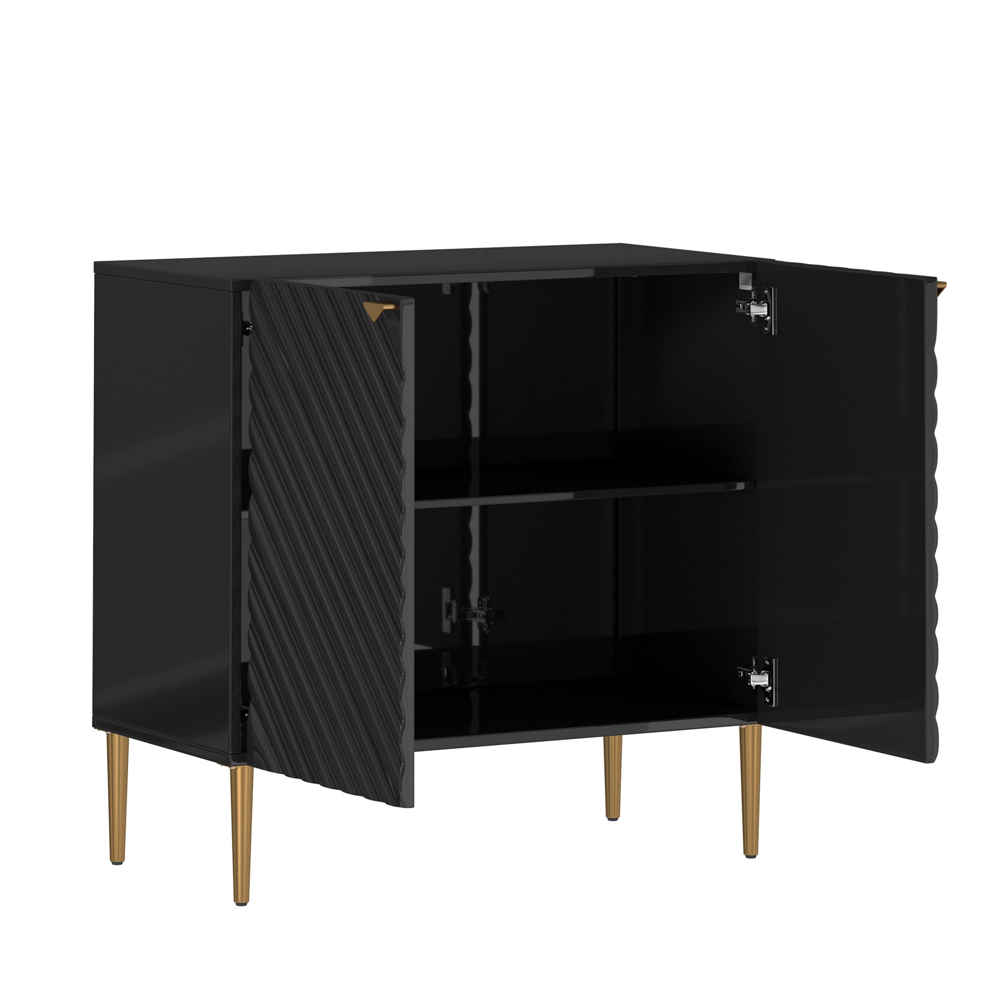 Boyel Living 2-Door White Locker Accent Storage Cabinet with Tapered Support Legs