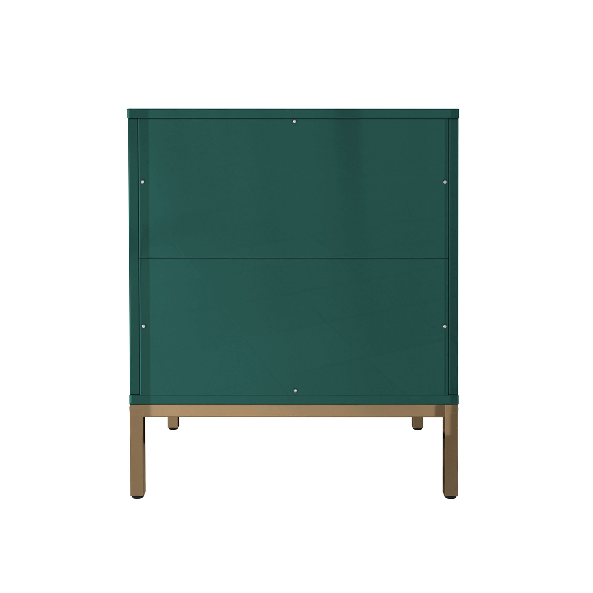 Boyel Living Honeycomb Wooden 2-Drawer Side Table in White