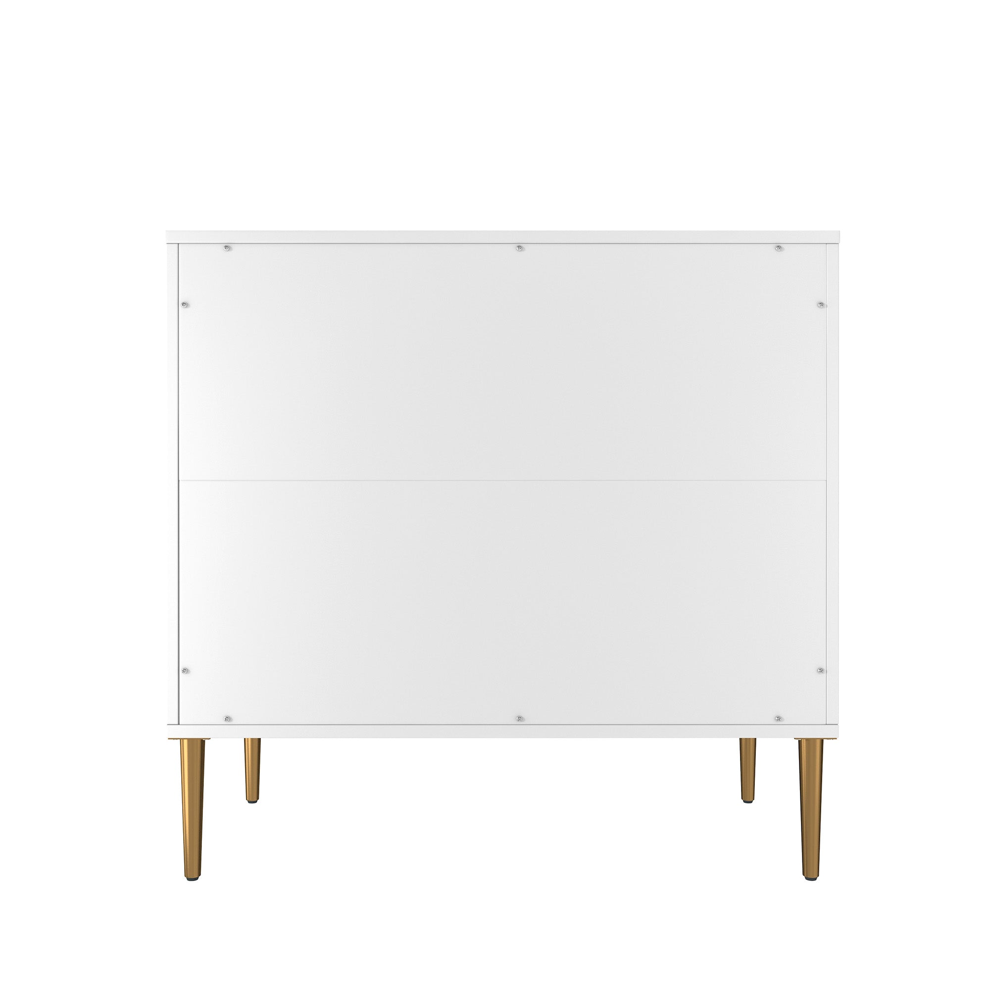 Boyel Living 2-Door White Locker Accent Storage Cabinet with Tapered Support Legs