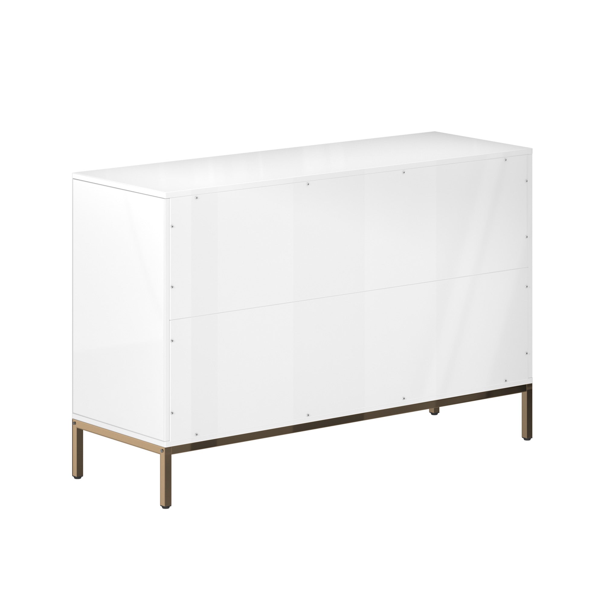 31.77 in. H Freestanding Storage Cabinet White 6 Drawer Accent Cabinet