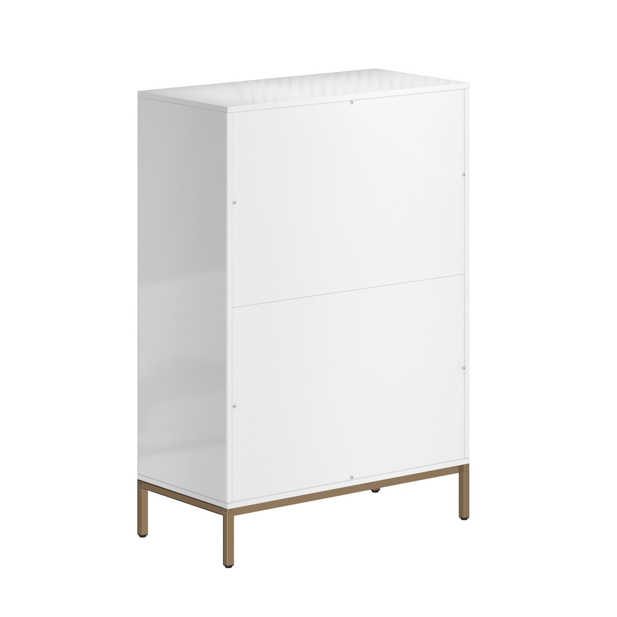 49.2 in. H Freestanding Storage Cabinet White 5 Drawer Accent Cabinet