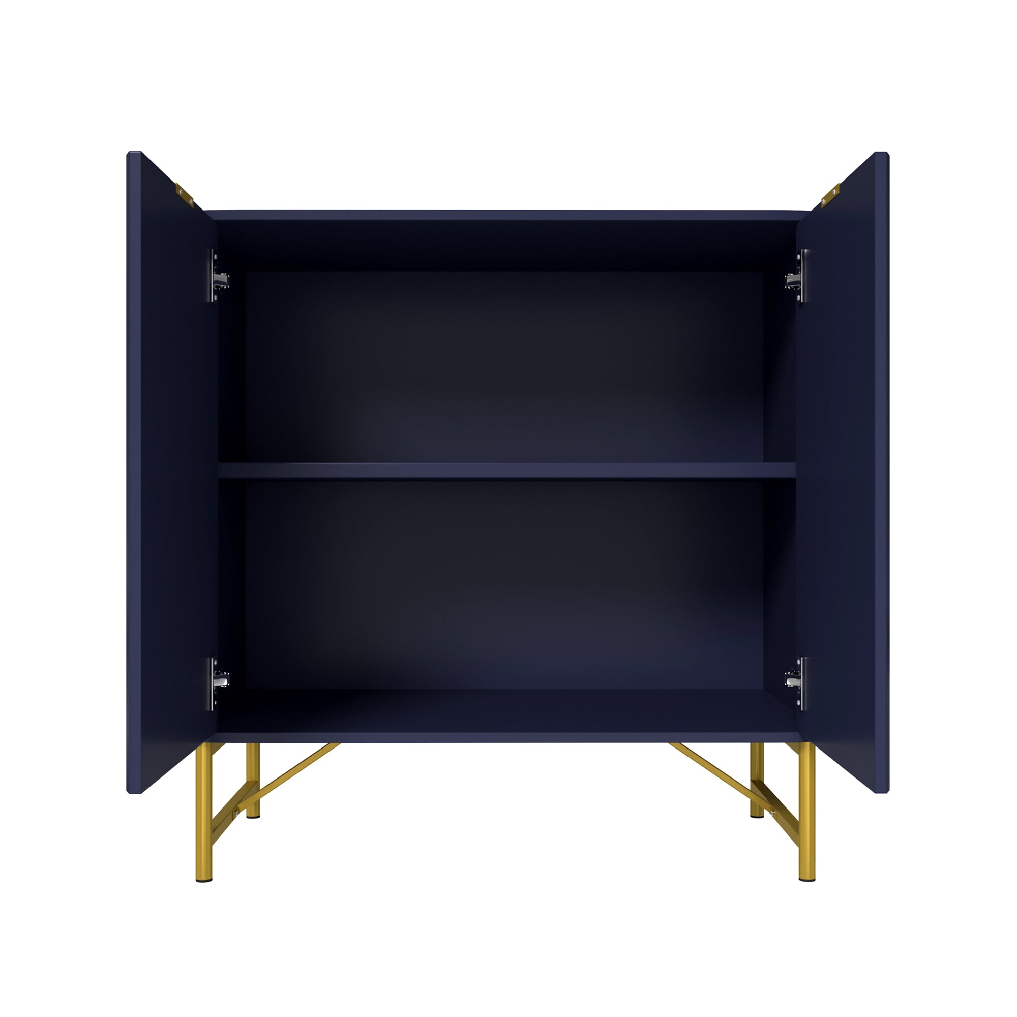 Sideboard Buffet Storage Cabinet with 2 Doors，32 Inch Monden Free-Standing Accent Cabinet with Gold Legs for Hallway, Living Room