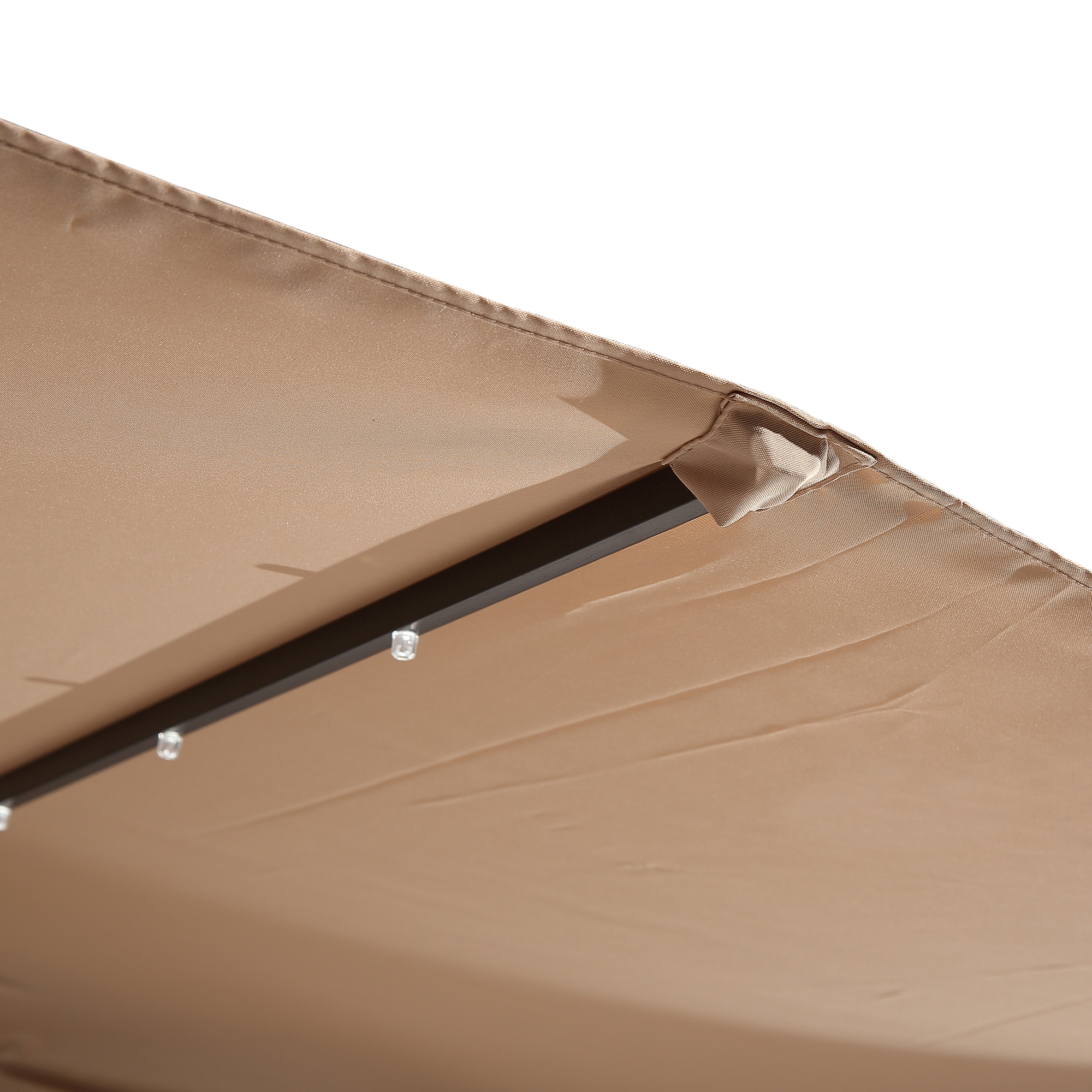 Mondawe 15ft Rectangular Patio Umbrella with Base and LED Lights-Mondawe