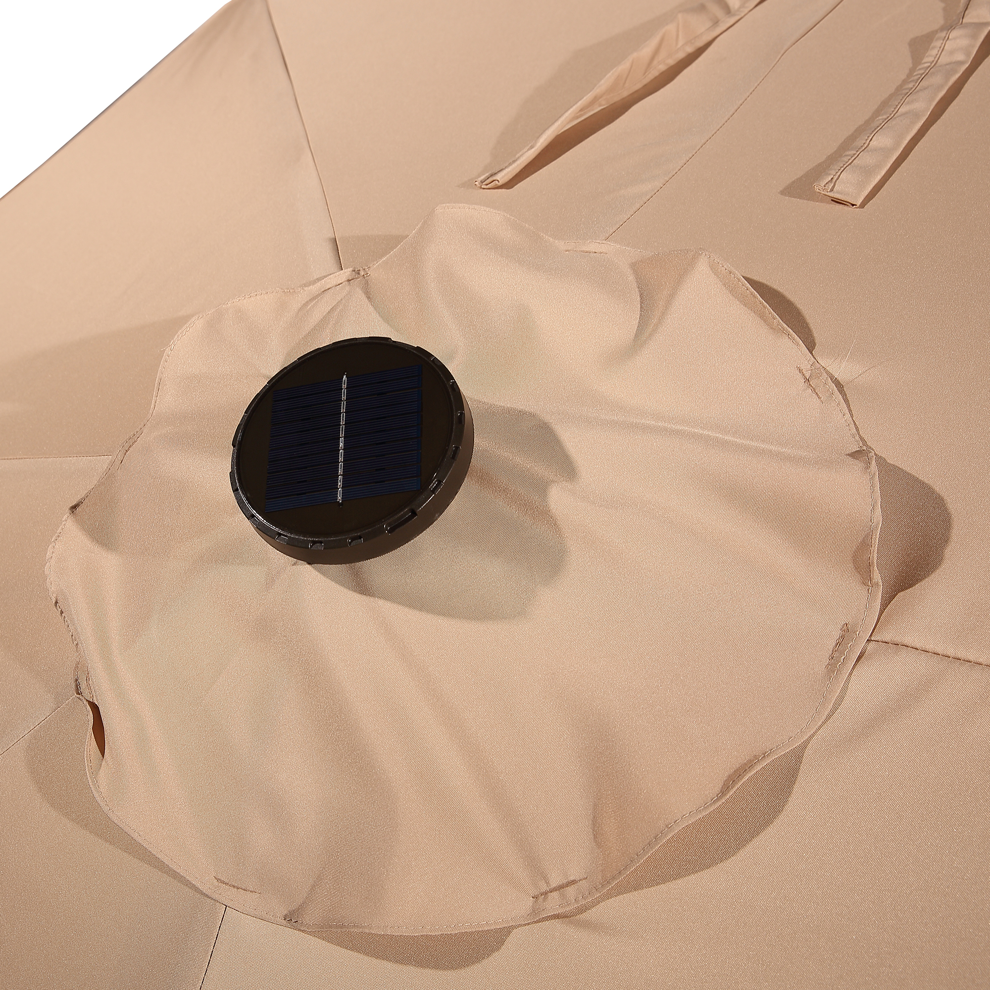 Mondawe 15ft Rectangular Patio Umbrella with Base and LED Lights-Mondawe