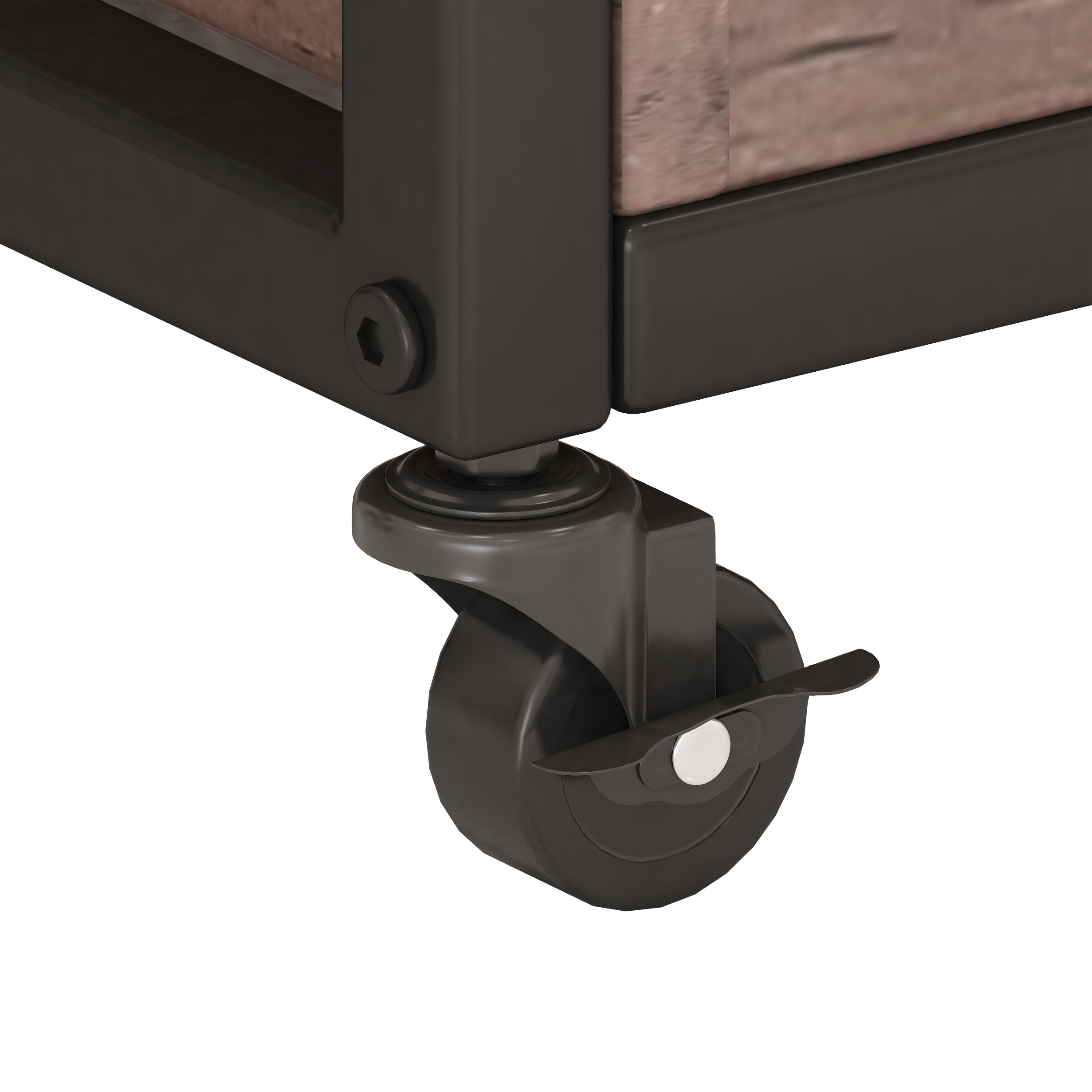 3 Tier Industrial Rolling Serving Cart with Lockable Wheels, Wine Rack Cart with Glass Holder for Indoor and Outdoor, Beverage Trolley cart with 2 Removable Tray, 