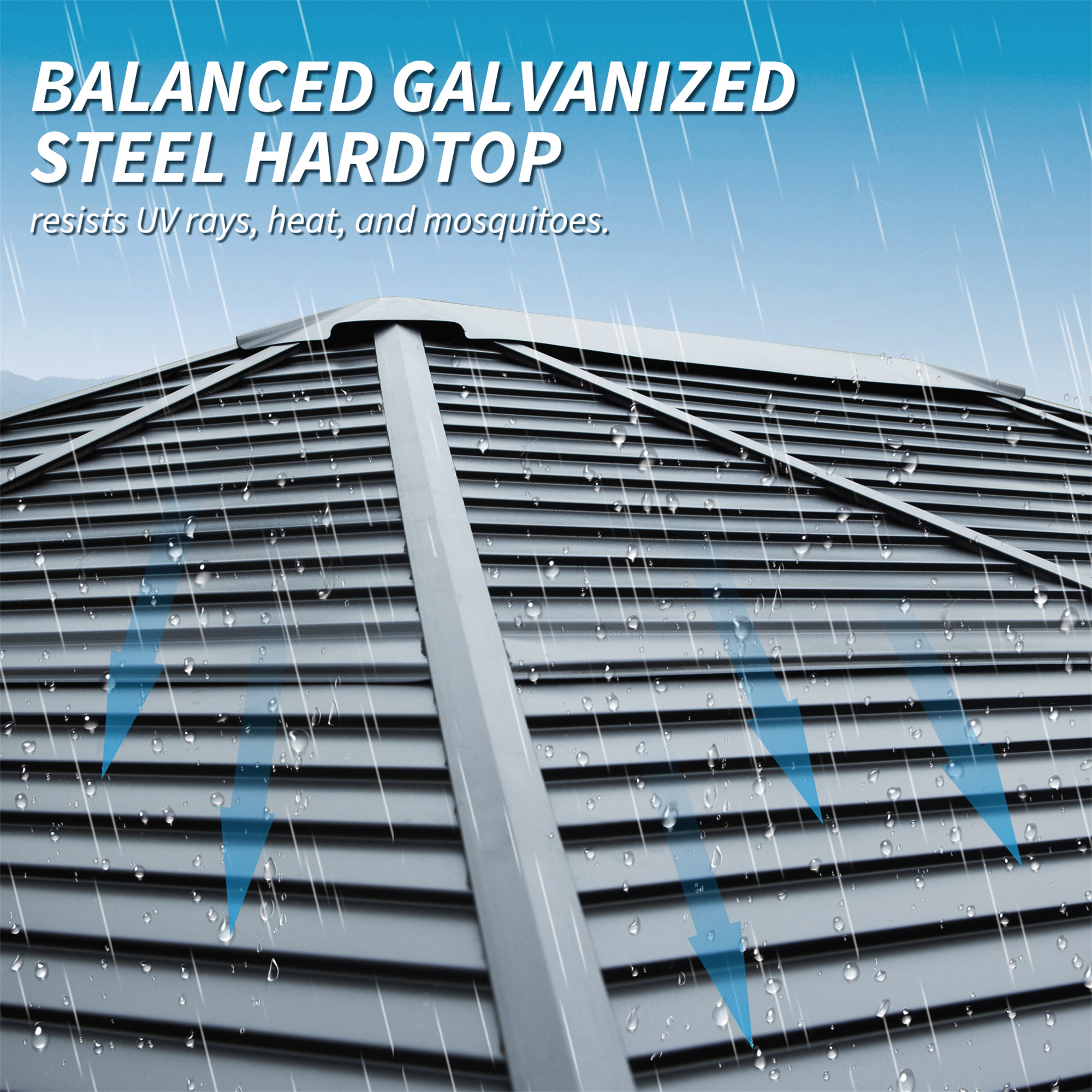 Four Season Solarium Aluminum Hardtop Gazebo with Galvanized Steel Roof, Movable PVC Screen Walls, Sliding Doors, Sun Room Pavilion Gazebo for Patio Deck Backyard, Gray