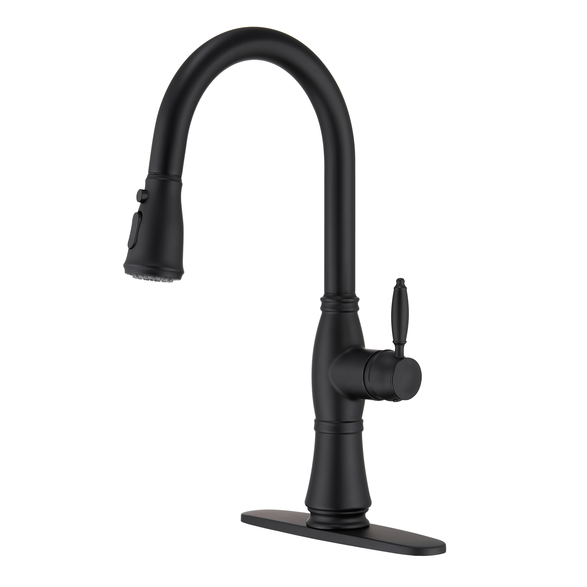 Mondawe Retro Tulip High Arc Pull Down Single Handle Deck Mount Kitchen Faucet-Mondawe