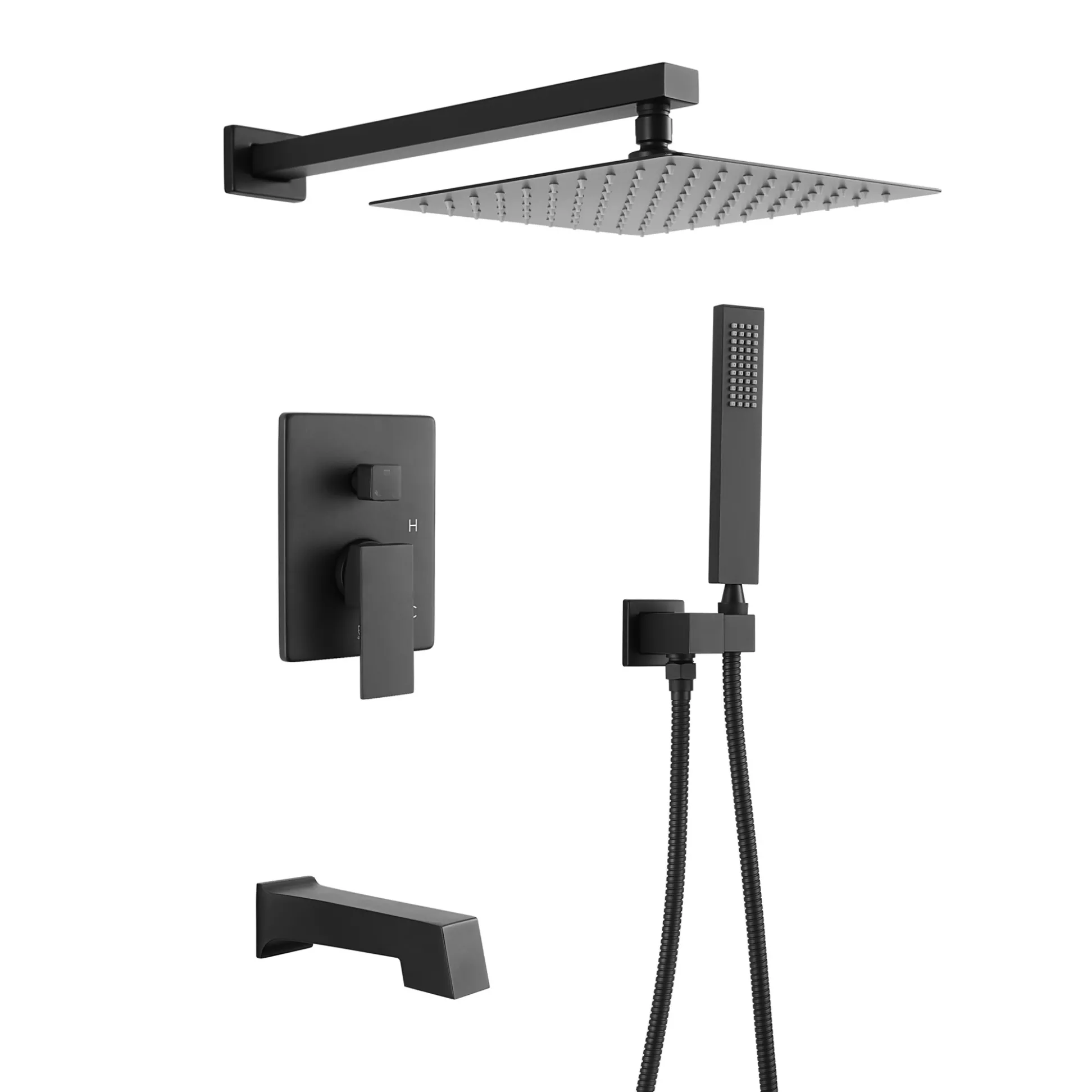 Mondawe Three function Pressure Balance Shower Set with 10 in Shower Head(5 color, Valve Included)-Mondawe