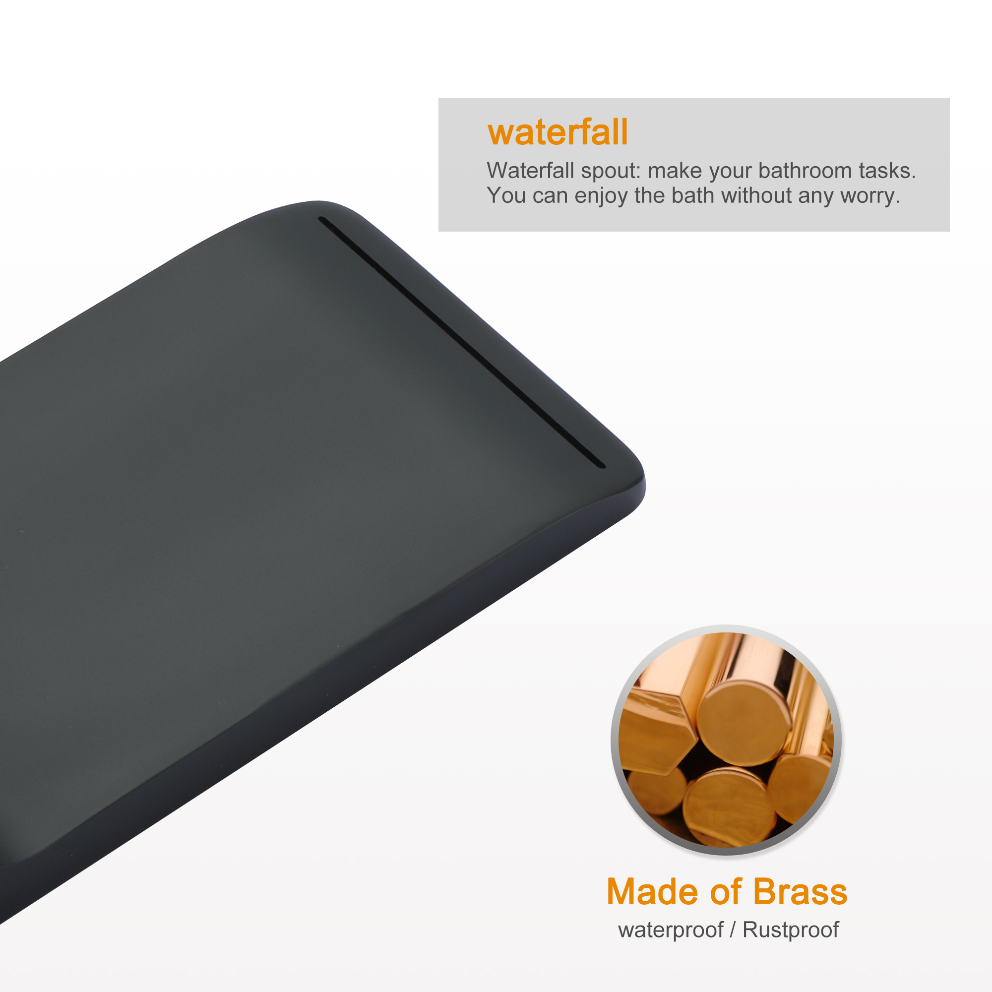 Single-Handle 1-Spray Wall Mount Tub and Shower Faucet in Black Brass Handheld Shower (Valve Included)